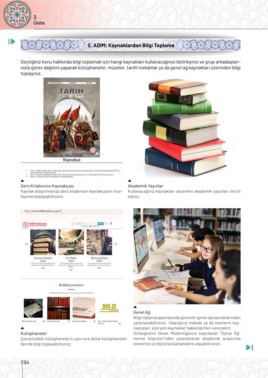 10. Sınıf Meb Yayınları Tarih Ders Kitabı Sayfa 294 Cevapları 10. Sınıf Meb Yayınları Tarih Ders Kitabı Sayfa 294 Cevapları