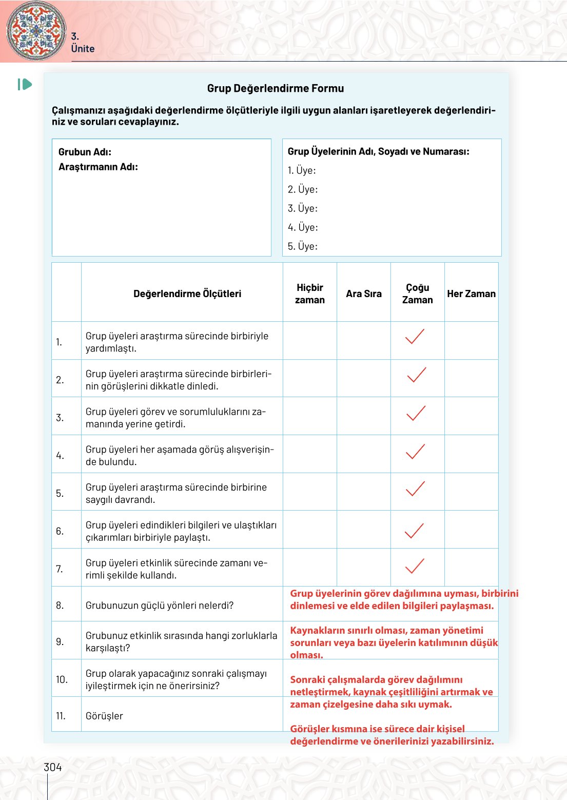 10. Sınıf Meb Yayınları Tarih Ders Kitabı Sayfa 304 Cevapları 10. Sınıf Meb Yayınları Tarih Ders Kitabı Sayfa 304 Cevapları