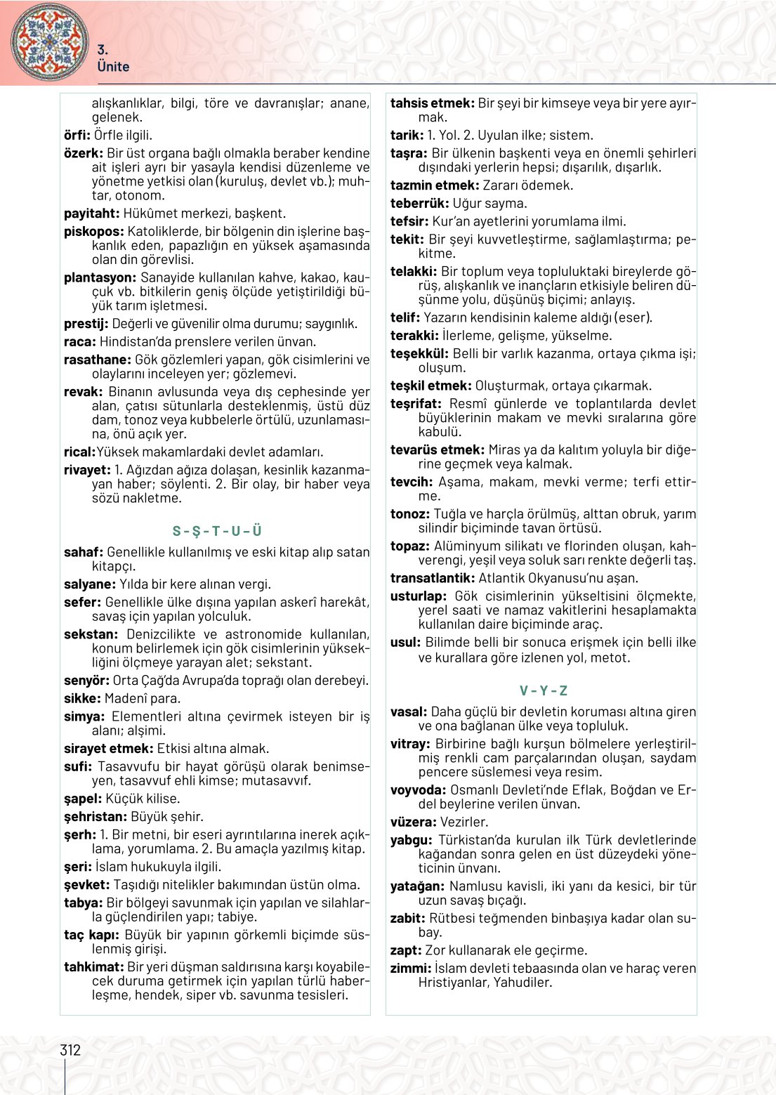 10. Sınıf Meb Yayınları Tarih Ders Kitabı Sayfa 312 Cevapları