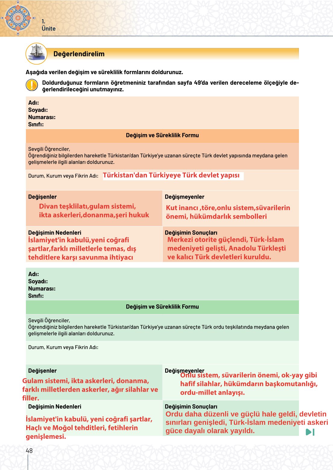 10. Sınıf Meb Yayınları Tarih Ders Kitabı Sayfa 48 Cevapları 10. Sınıf Meb Yayınları Tarih Ders Kitabı Sayfa 48 Cevapları