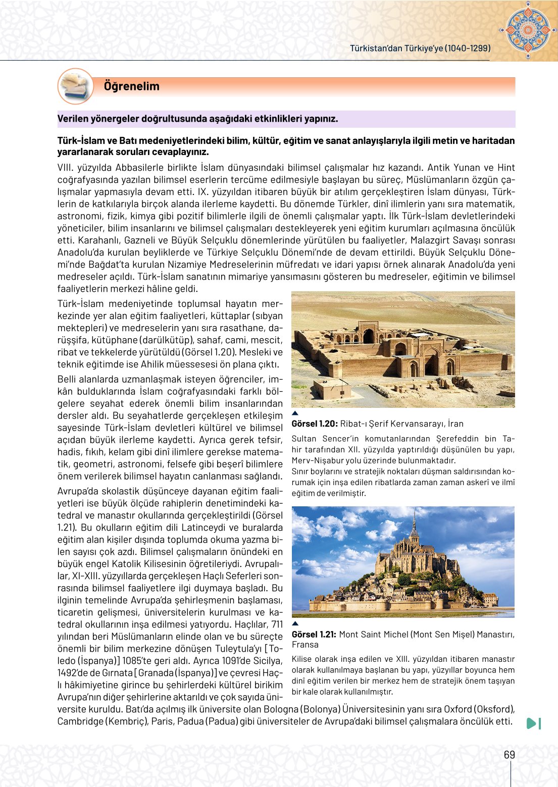 10. Sınıf Meb Yayınları Tarih Ders Kitabı Sayfa 69 Cevapları