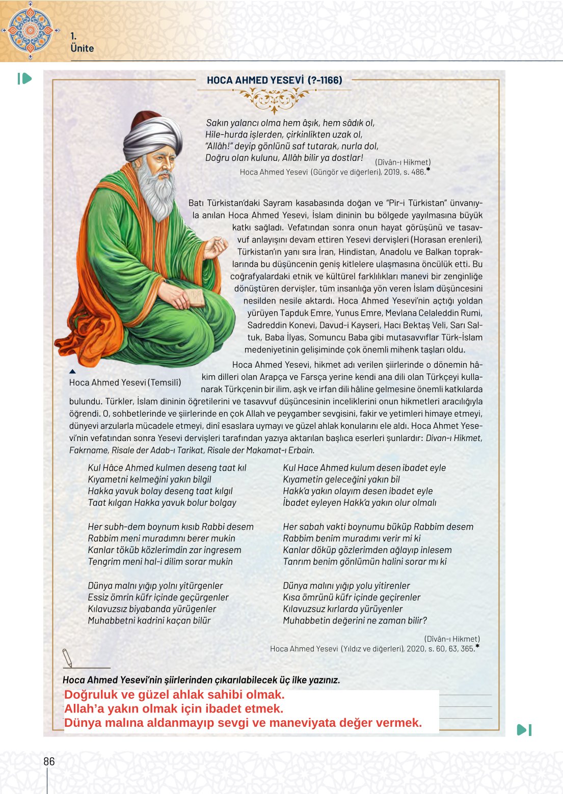 10. Sınıf Meb Yayınları Tarih Ders Kitabı Sayfa 86 Cevapları