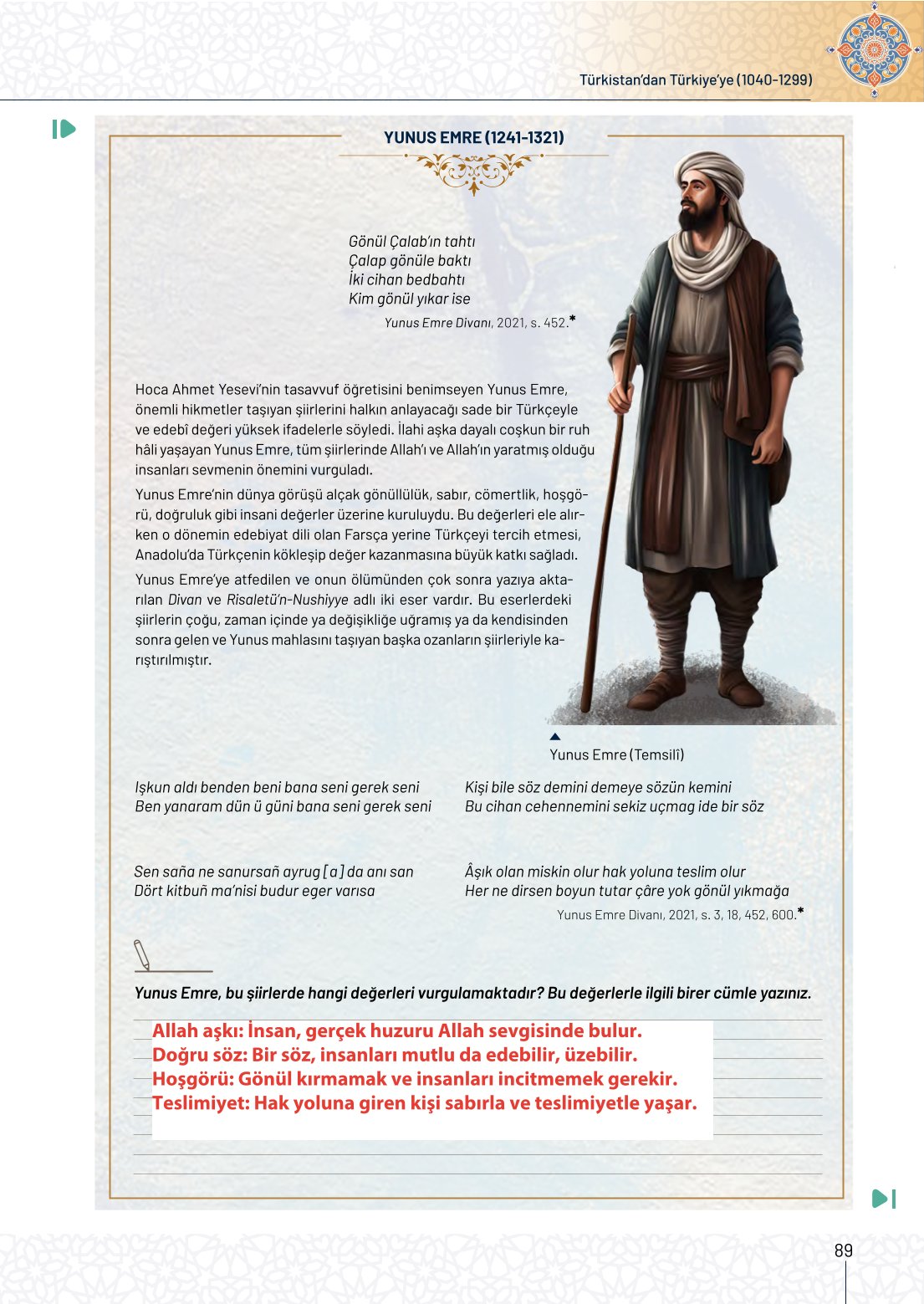 10. Sınıf Meb Yayınları Tarih Ders Kitabı Sayfa 89 Cevapları