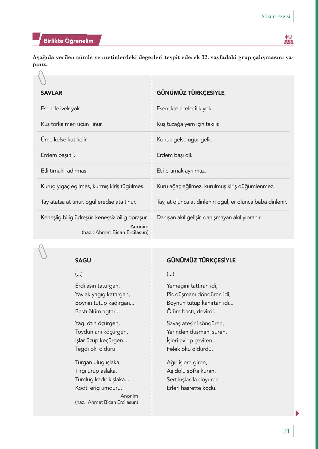 10. Sınıf Meb Yayınları Türk Dili Ve Edebiyatı Ders Kitabı Sayfa 31 Cevapları 10. Sınıf Meb Yayınları Türk Dili Ve Edebiyatı Ders Kitabı Sayfa 31 Cevapları