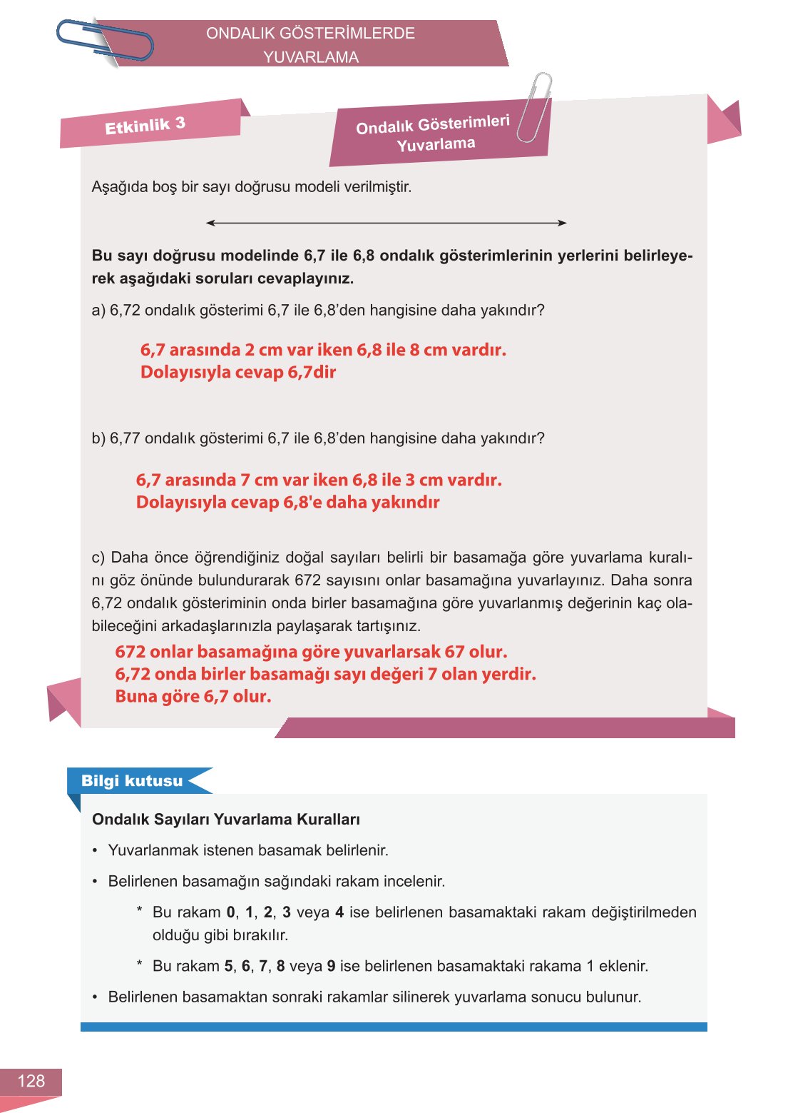 6. Sınıf Meb Yayınları Matematik Ders Kitabı Sayfa 128 Cevapları