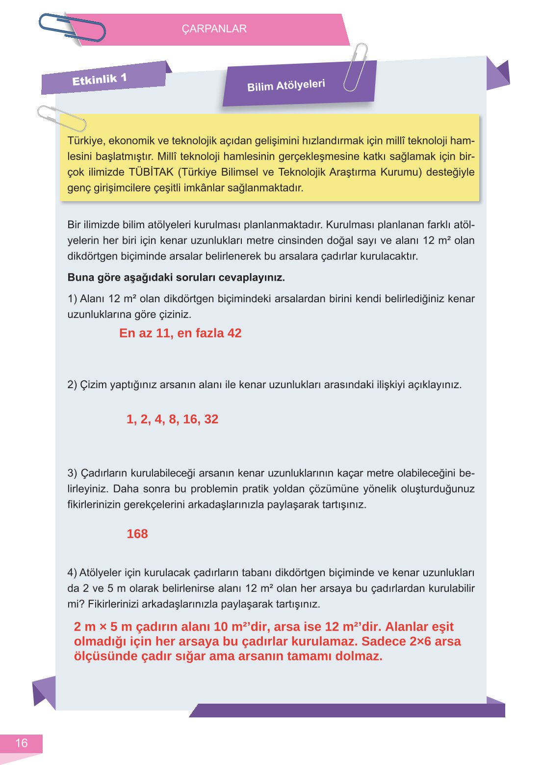 6. Sınıf Meb Yayınları Matematik Ders Kitabı Sayfa 16 Cevapları 6. Sınıf Meb Yayınları Matematik Ders Kitabı Sayfa 16 Cevapları
