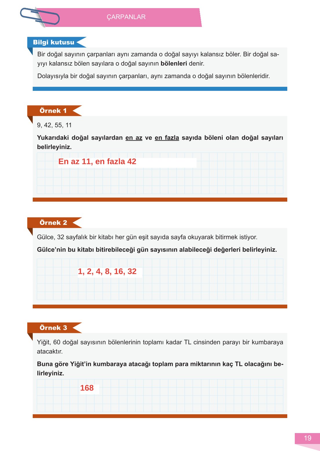 6. Sınıf Meb Yayınları Matematik Ders Kitabı Sayfa 19 Cevapları