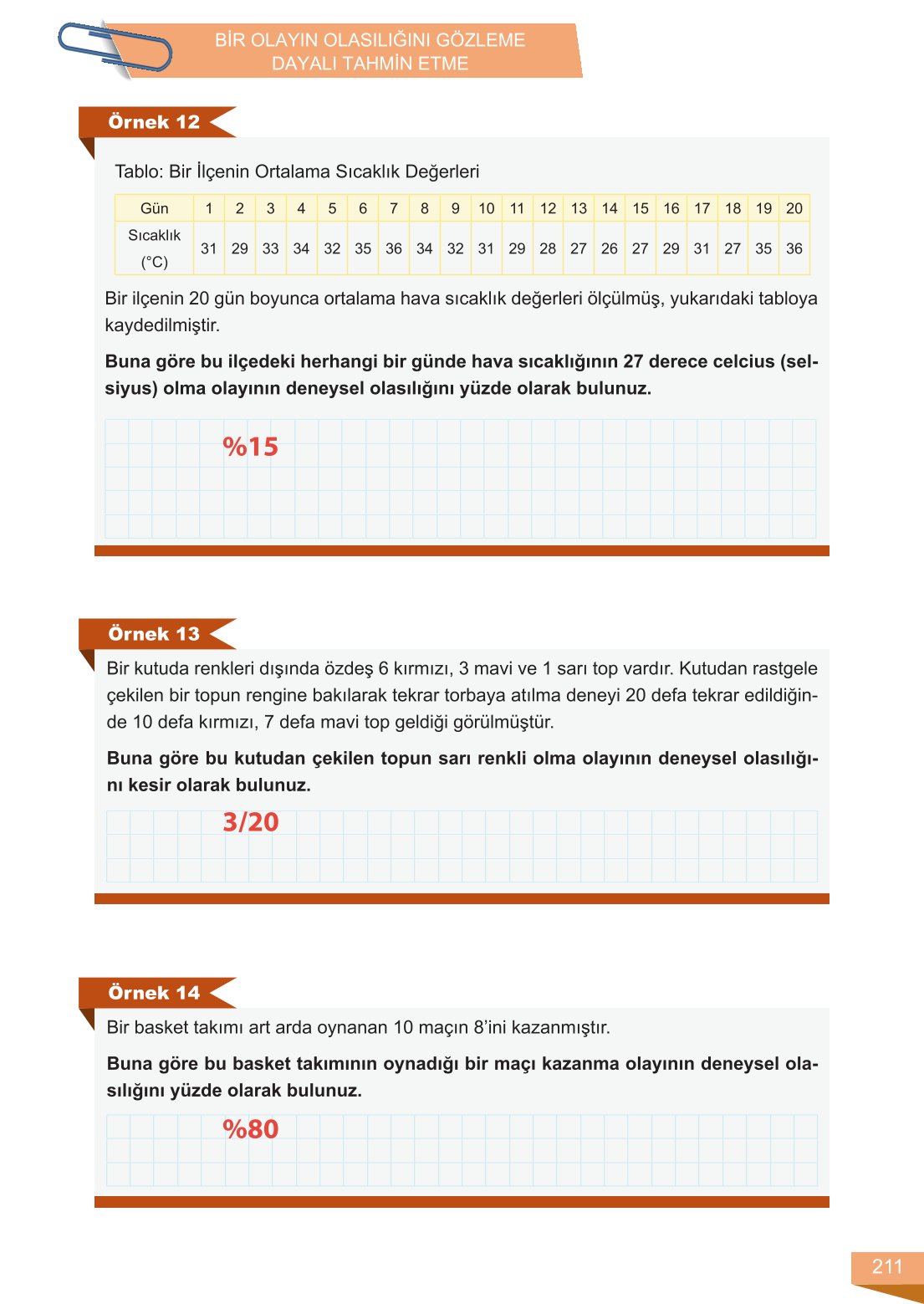 6. Sınıf Meb Yayınları Matematik Ders Kitabı Sayfa 211 Cevapları