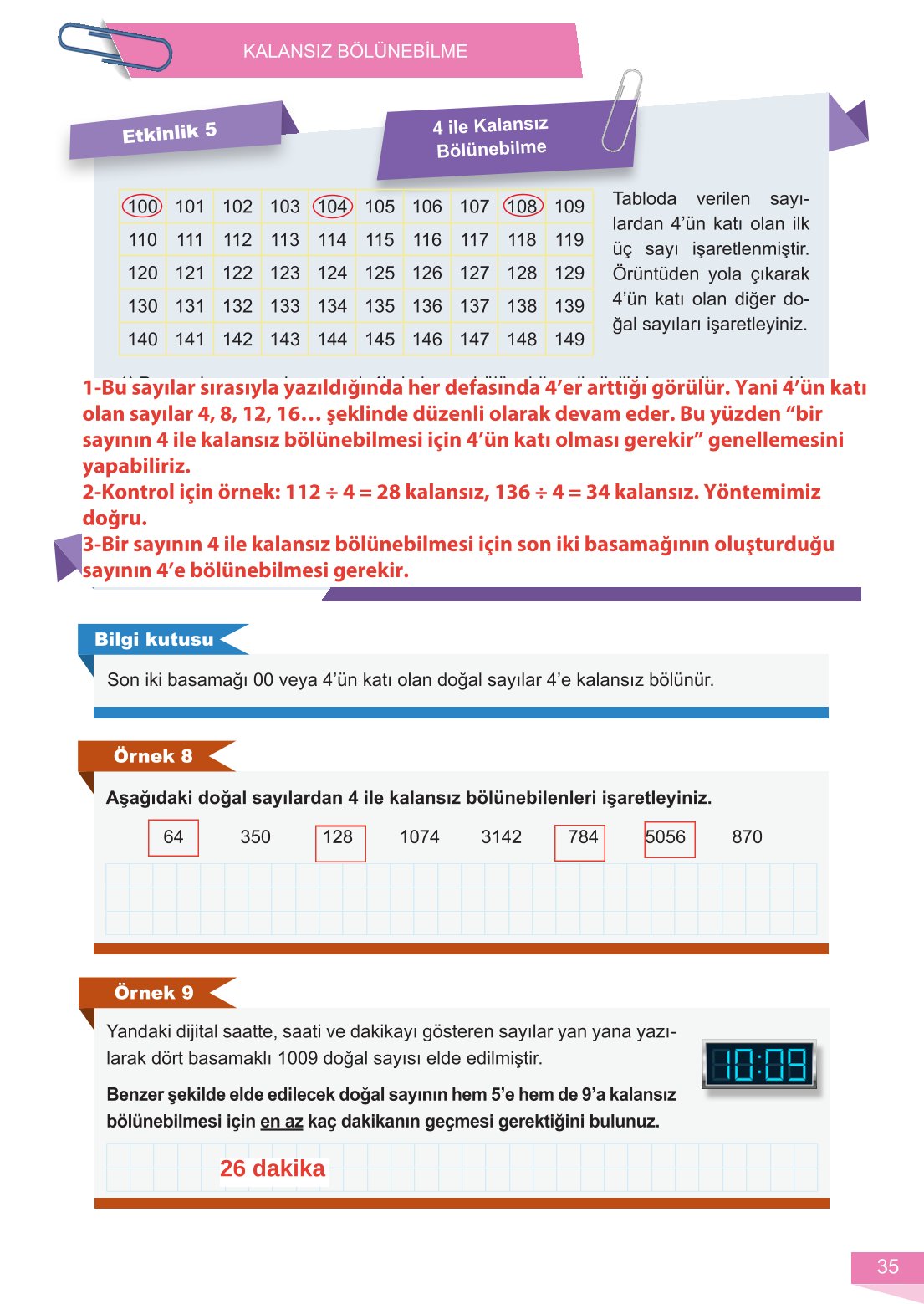 6. Sınıf Meb Yayınları Matematik Ders Kitabı Sayfa 35 Cevapları