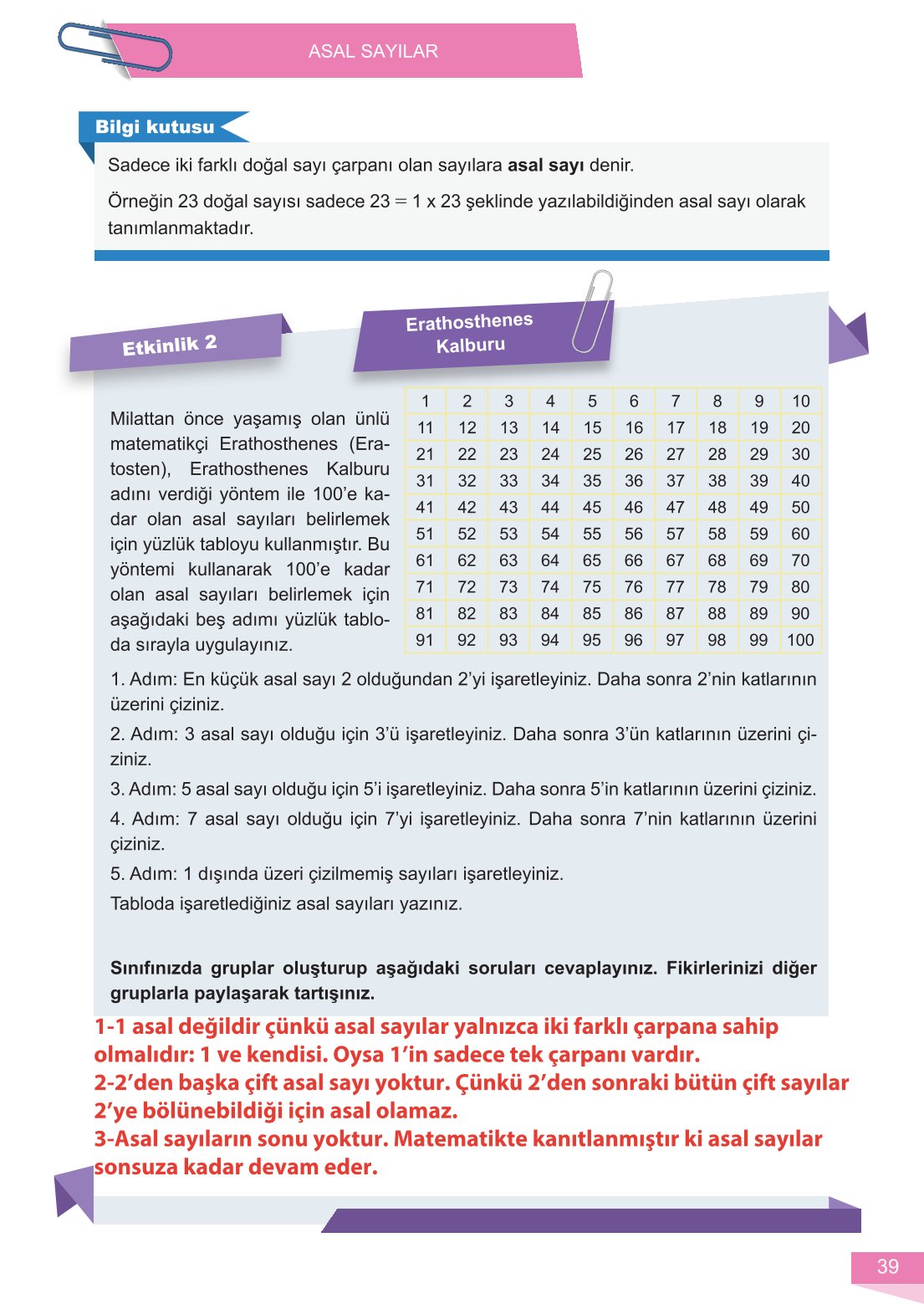 6. Sınıf Meb Yayınları Matematik Ders Kitabı Sayfa 39 Cevapları