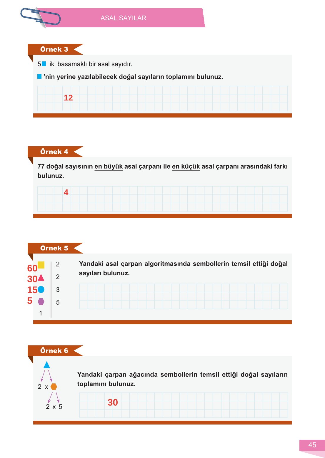 6. Sınıf Meb Yayınları Matematik Ders Kitabı Sayfa 45 Cevapları 6. Sınıf Meb Yayınları Matematik Ders Kitabı Sayfa 45 Cevapları