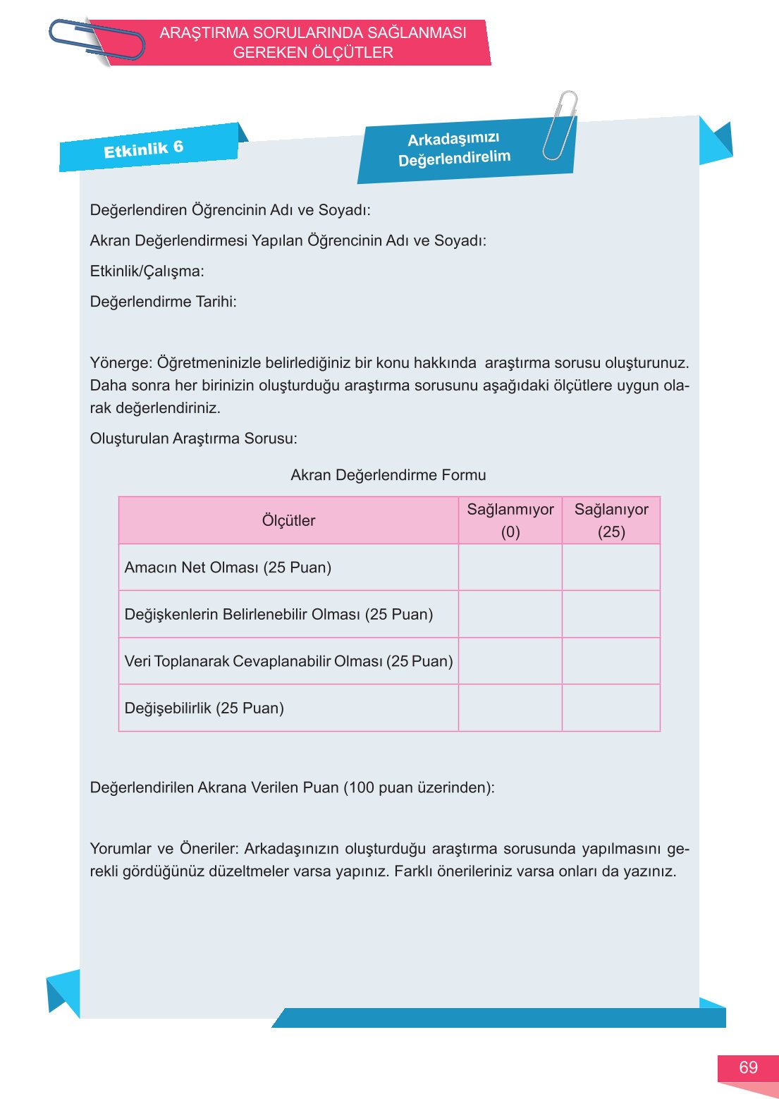 6. Sınıf Meb Yayınları Matematik Ders Kitabı Sayfa 69 Cevapları 6. Sınıf Meb Yayınları Matematik Ders Kitabı Sayfa 69 Cevapları