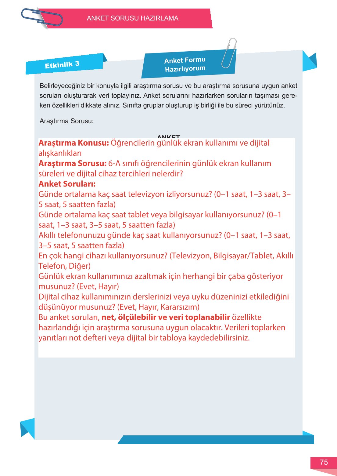 6. Sınıf Meb Yayınları Matematik Ders Kitabı Sayfa 75 Cevapları