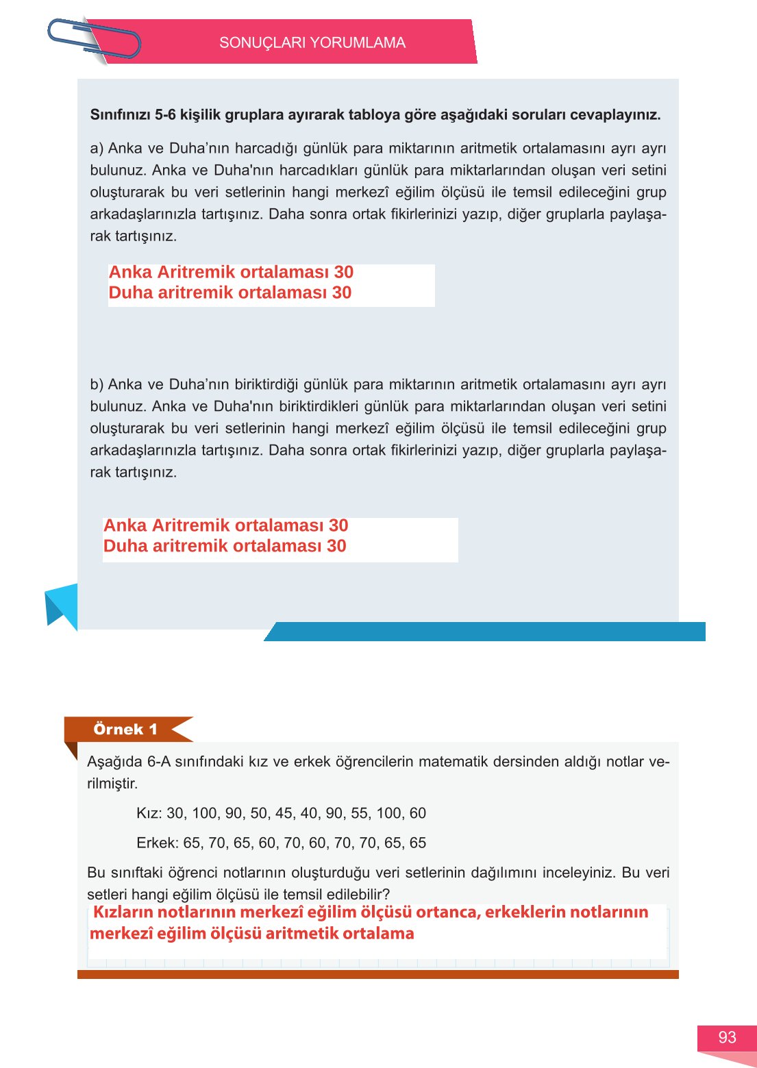6. Sınıf Meb Yayınları Matematik Ders Kitabı Sayfa 93 Cevapları
