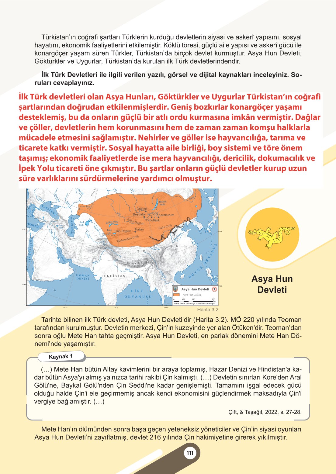 6. Sınıf Meb Yayınları Sosyal Bilgiler Ders Kitabı Sayfa 111 Cevapları
