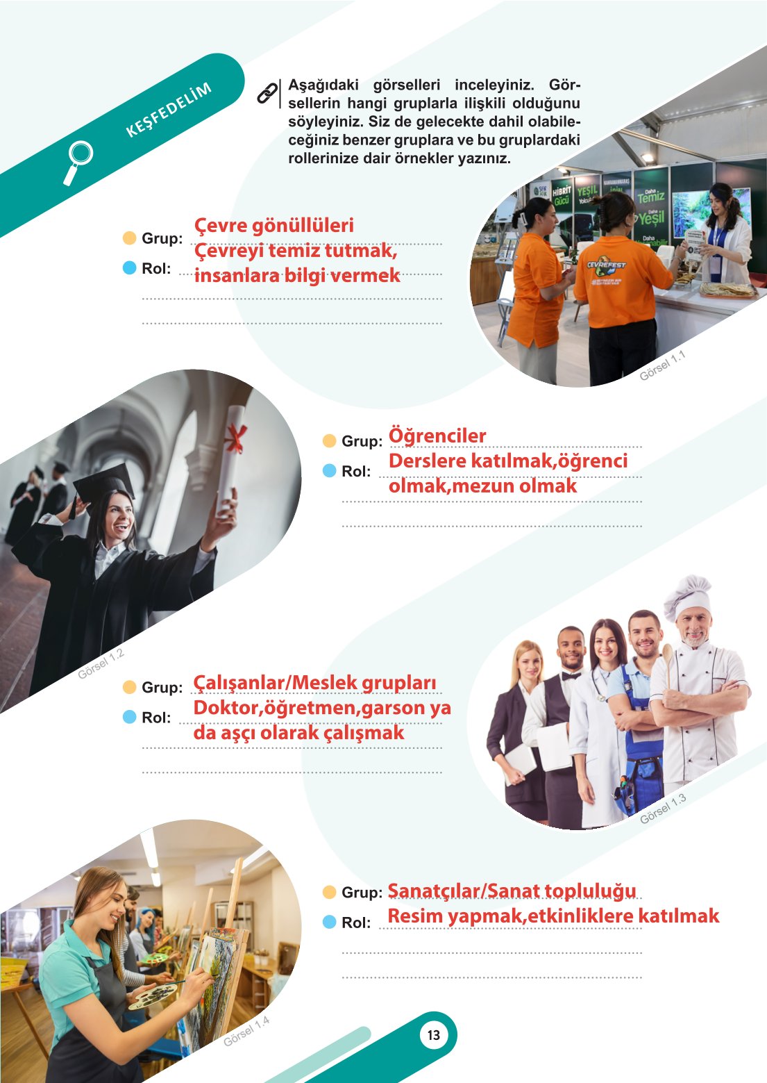 6. Sınıf Meb Yayınları Sosyal Bilgiler Ders Kitabı Sayfa 13 Cevapları