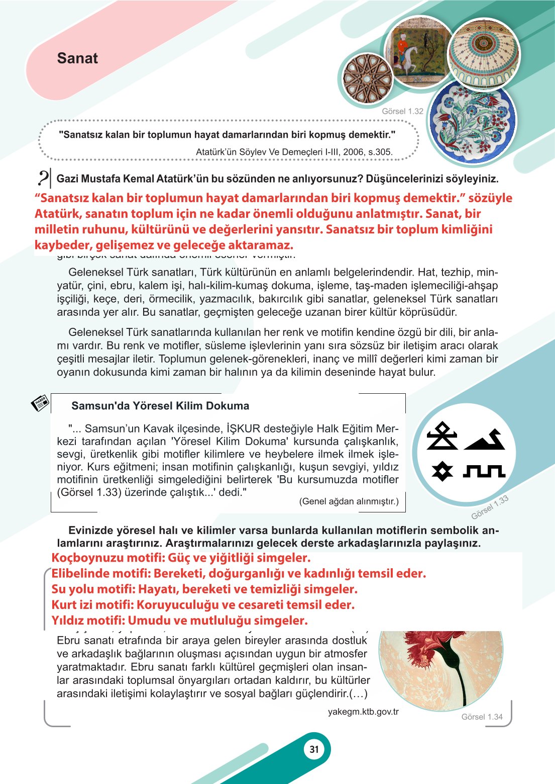 6. Sınıf Meb Yayınları Sosyal Bilgiler Ders Kitabı Sayfa 31 Cevapları