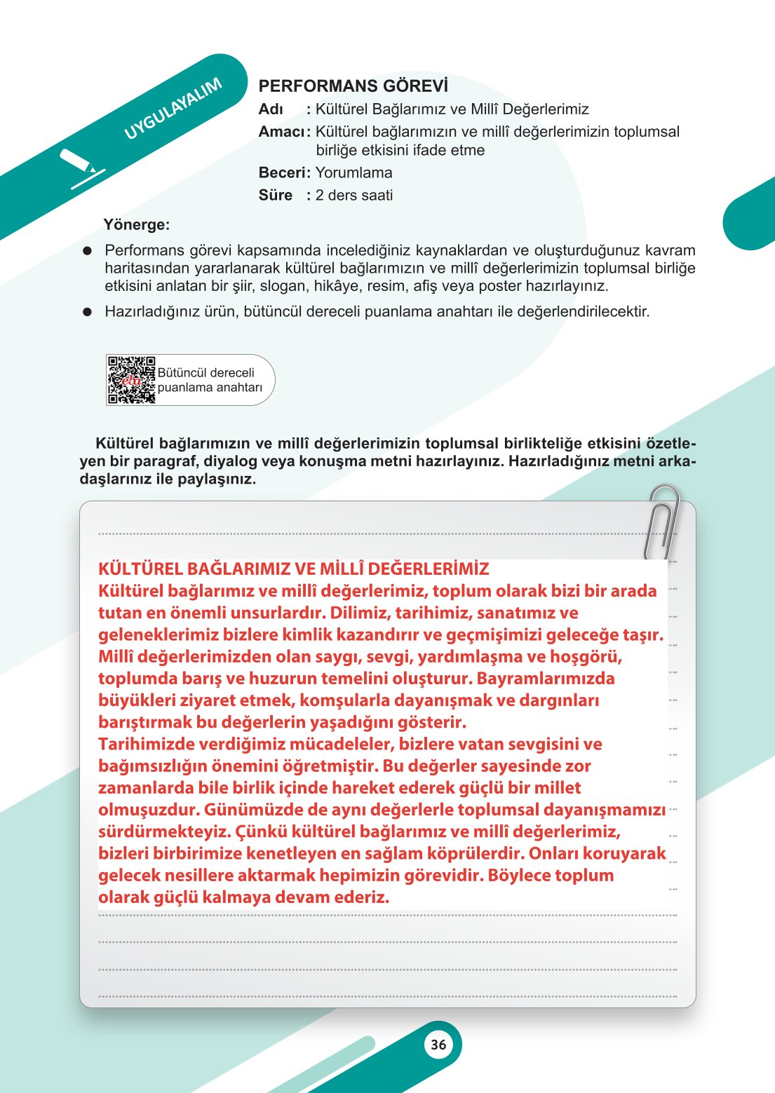 6. Sınıf Meb Yayınları Sosyal Bilgiler Ders Kitabı Sayfa 36 Cevapları