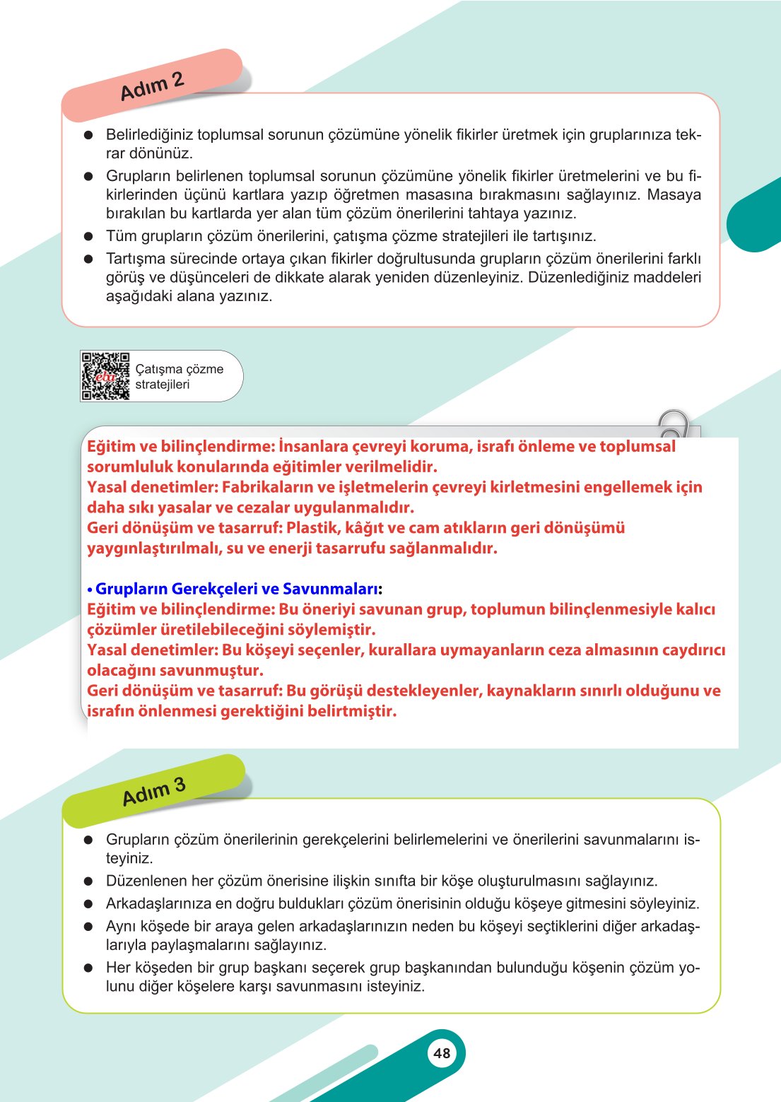 6. Sınıf Meb Yayınları Sosyal Bilgiler Ders Kitabı Sayfa 48 Cevapları