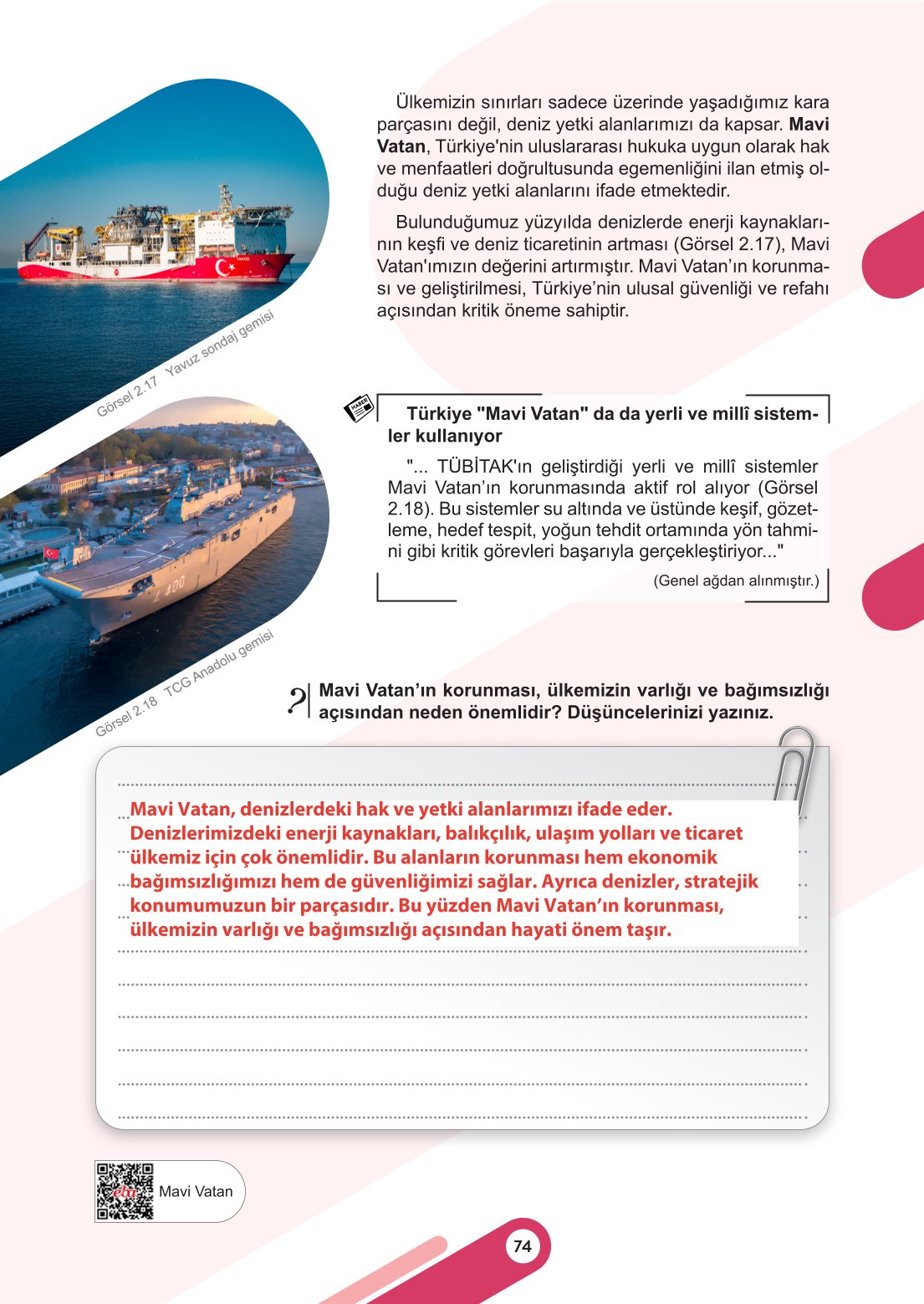 6. Sınıf Meb Yayınları Sosyal Bilgiler Ders Kitabı Sayfa 74 Cevapları