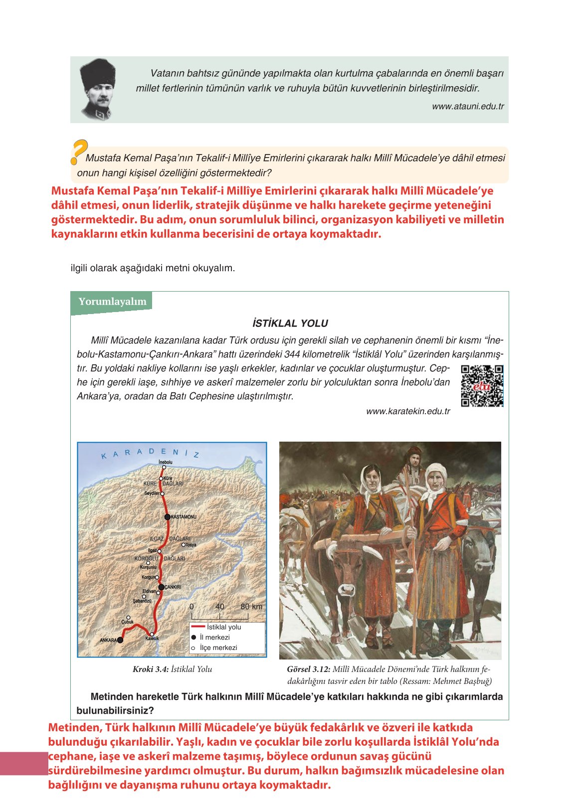 8. Sınıf Ders Destek Yayınları İnkılap Tarihi Ve Atatürkçülük Ders Kitabı Sayfa 106 Cevapları