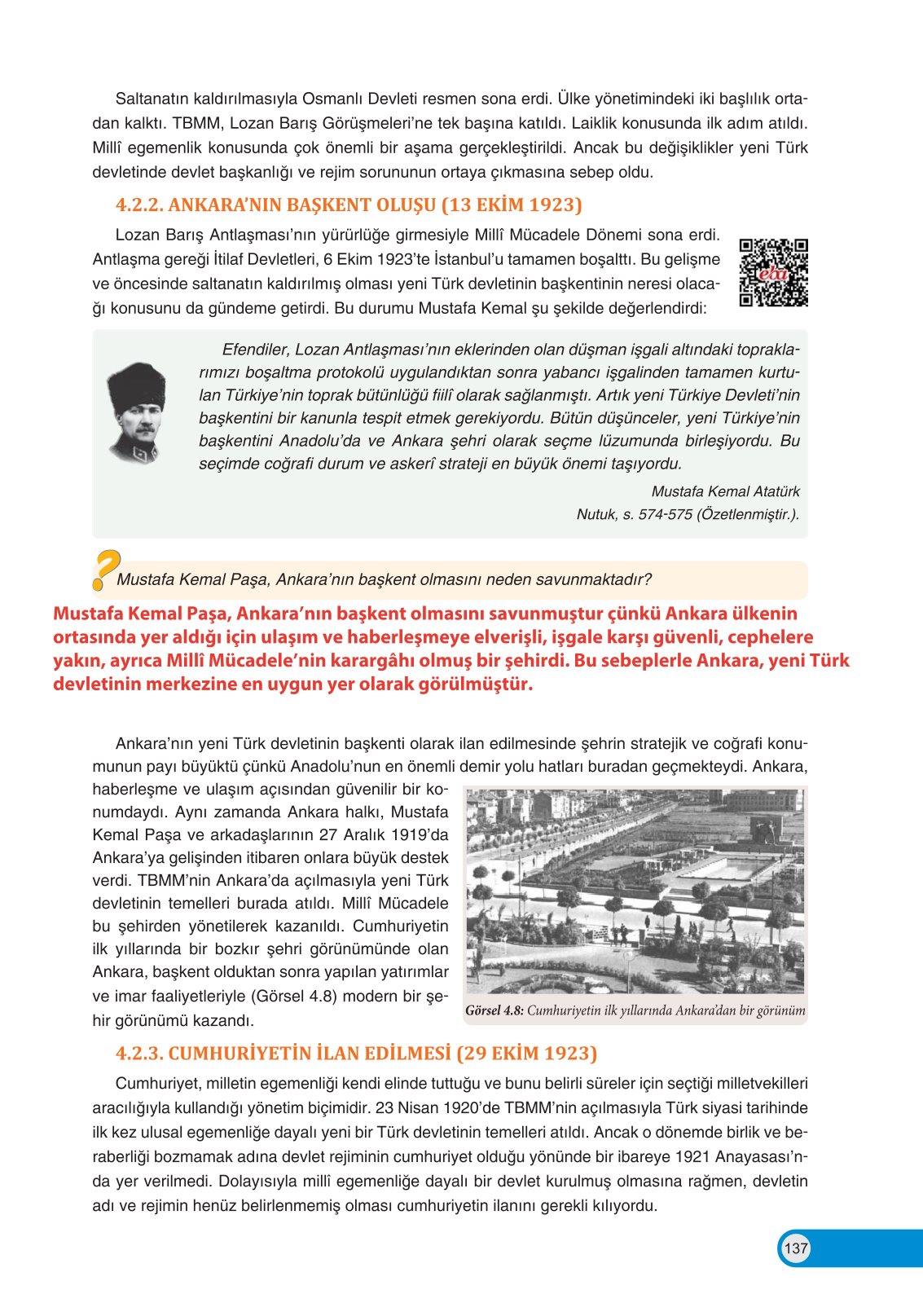 8. Sınıf Ders Destek Yayınları İnkılap Tarihi Ve Atatürkçülük Ders Kitabı Sayfa 137 Cevapları 8. Sınıf Ders Destek Yayınları İnkılap Tarihi Ve Atatürkçülük Ders Kitabı Sayfa 137 Cevapları