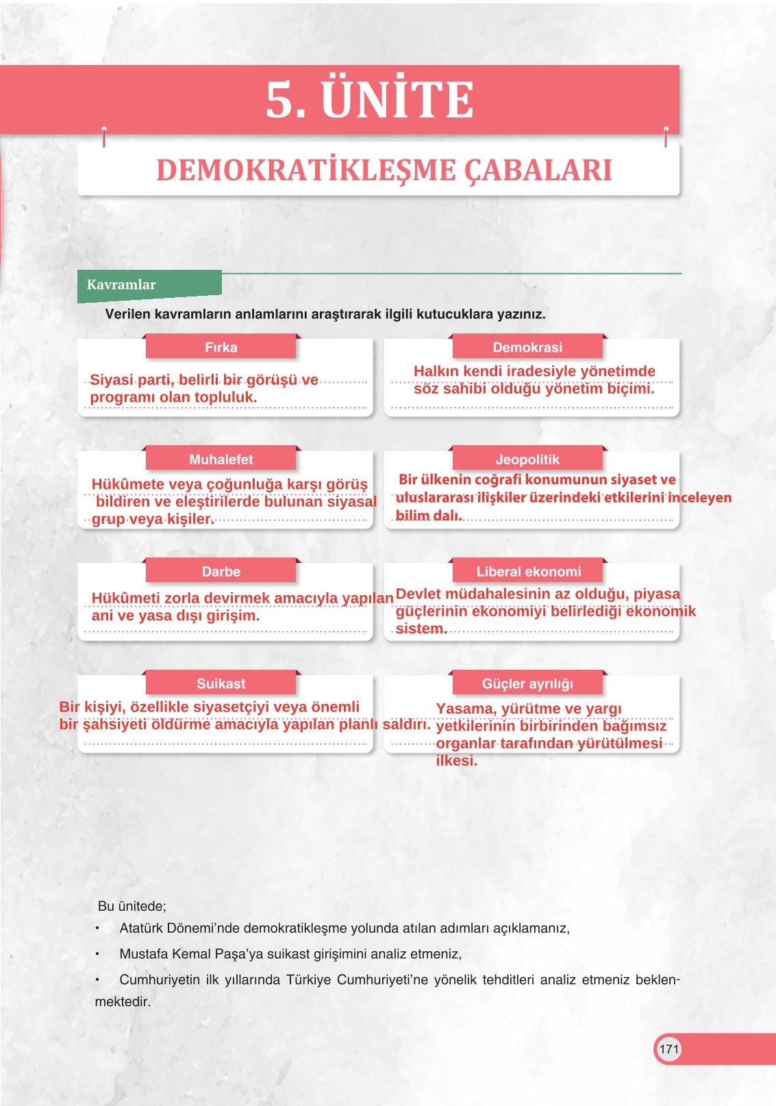 8. Sınıf Ders Destek Yayınları İnkılap Tarihi Ve Atatürkçülük Ders Kitabı Sayfa 171 Cevapları 8. Sınıf Ders Destek Yayınları İnkılap Tarihi Ve Atatürkçülük Ders Kitabı Sayfa 171 Cevapları