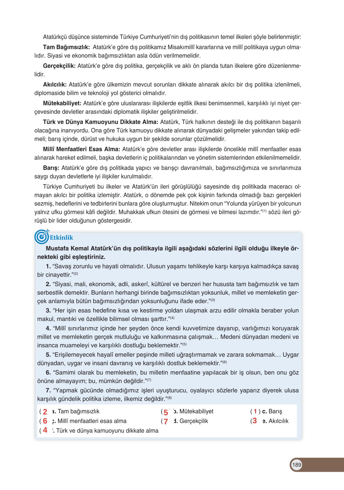 8. Sınıf Ders Destek Yayınları İnkılap Tarihi Ve Atatürkçülük Ders Kitabı Sayfa 189 Cevapları 8. Sınıf Ders Destek Yayınları İnkılap Tarihi Ve Atatürkçülük Ders Kitabı Sayfa 189 Cevapları