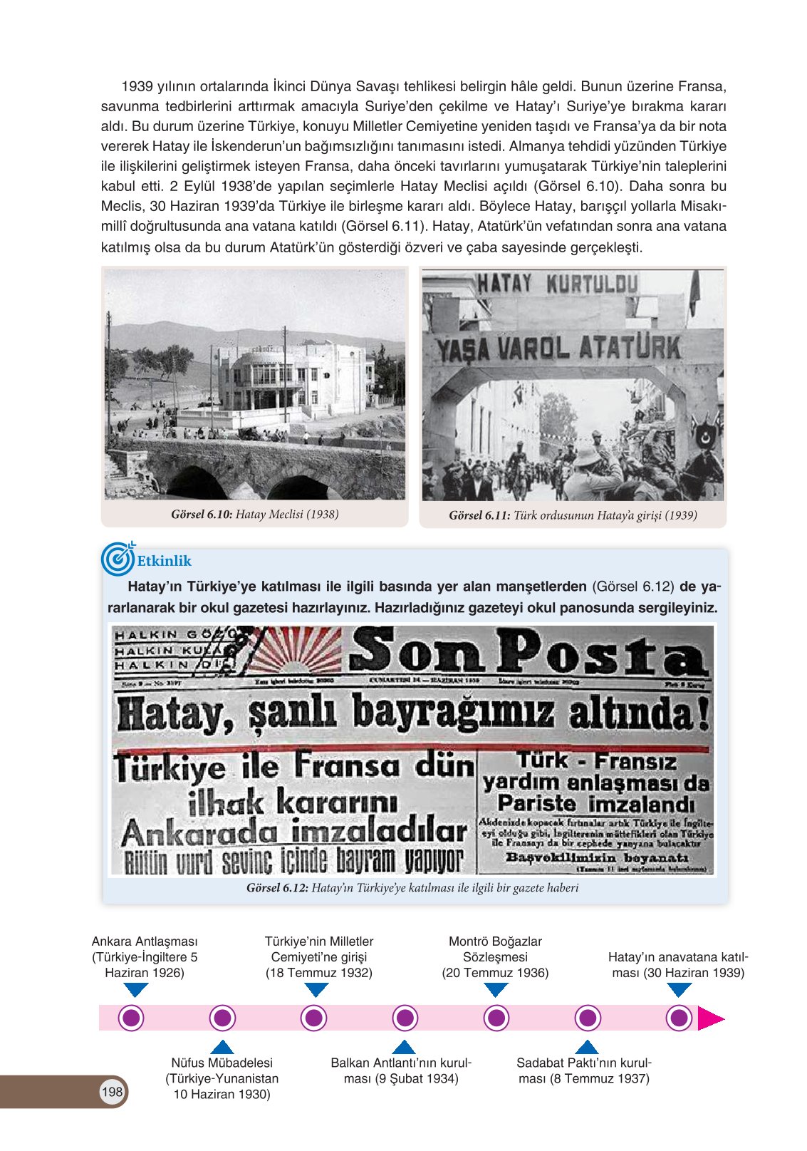8. Sınıf Ders Destek Yayınları İnkılap Tarihi Ve Atatürkçülük Ders Kitabı Sayfa 198 Cevapları