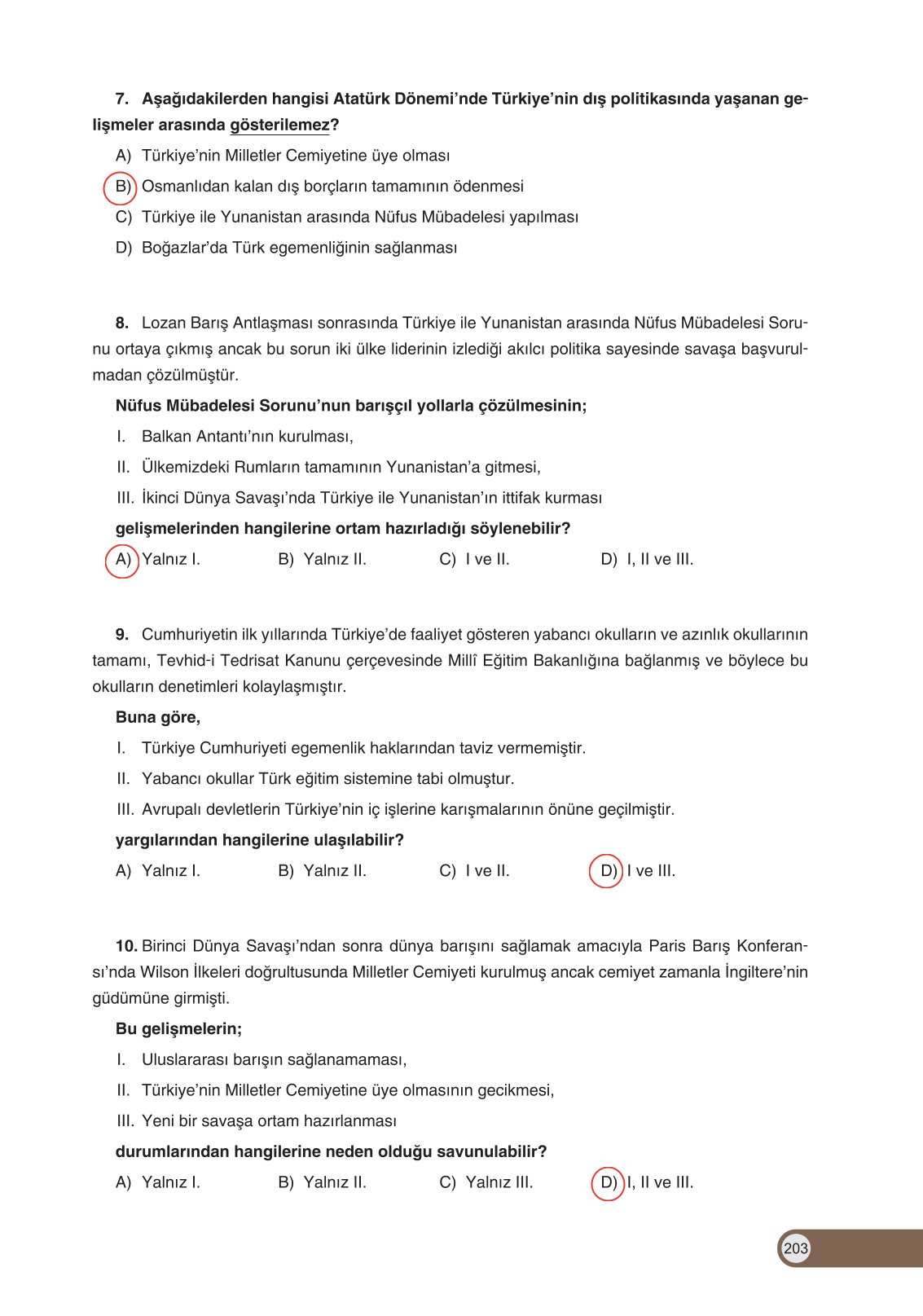 8. Sınıf Ders Destek Yayınları İnkılap Tarihi Ve Atatürkçülük Ders Kitabı Sayfa 203 Cevapları 8. Sınıf Ders Destek Yayınları İnkılap Tarihi Ve Atatürkçülük Ders Kitabı Sayfa 203 Cevapları