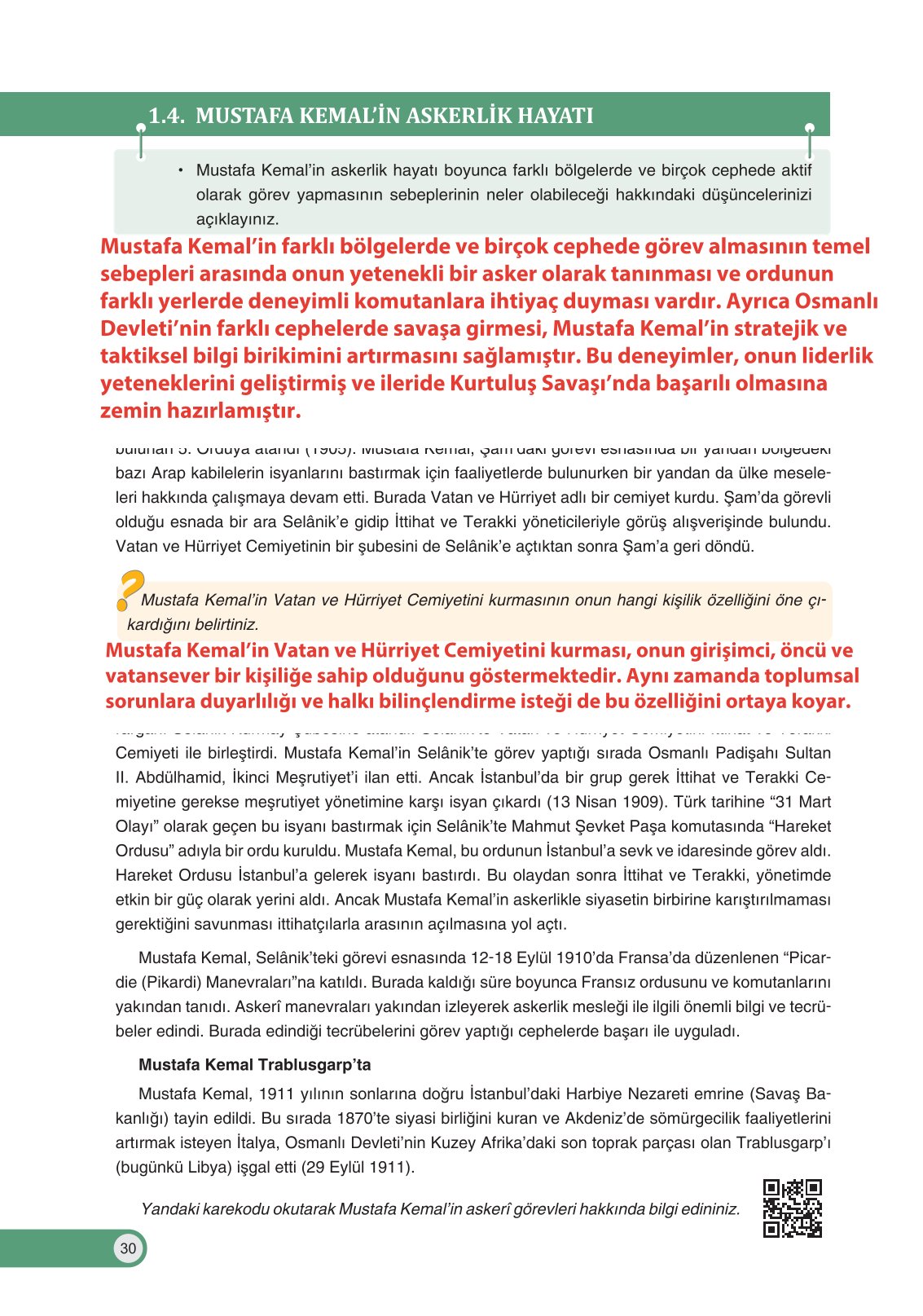 8. Sınıf Ders Destek Yayınları İnkılap Tarihi Ve Atatürkçülük Ders Kitabı Sayfa 30 Cevapları 8. Sınıf Ders Destek Yayınları İnkılap Tarihi Ve Atatürkçülük Ders Kitabı Sayfa 30 Cevapları