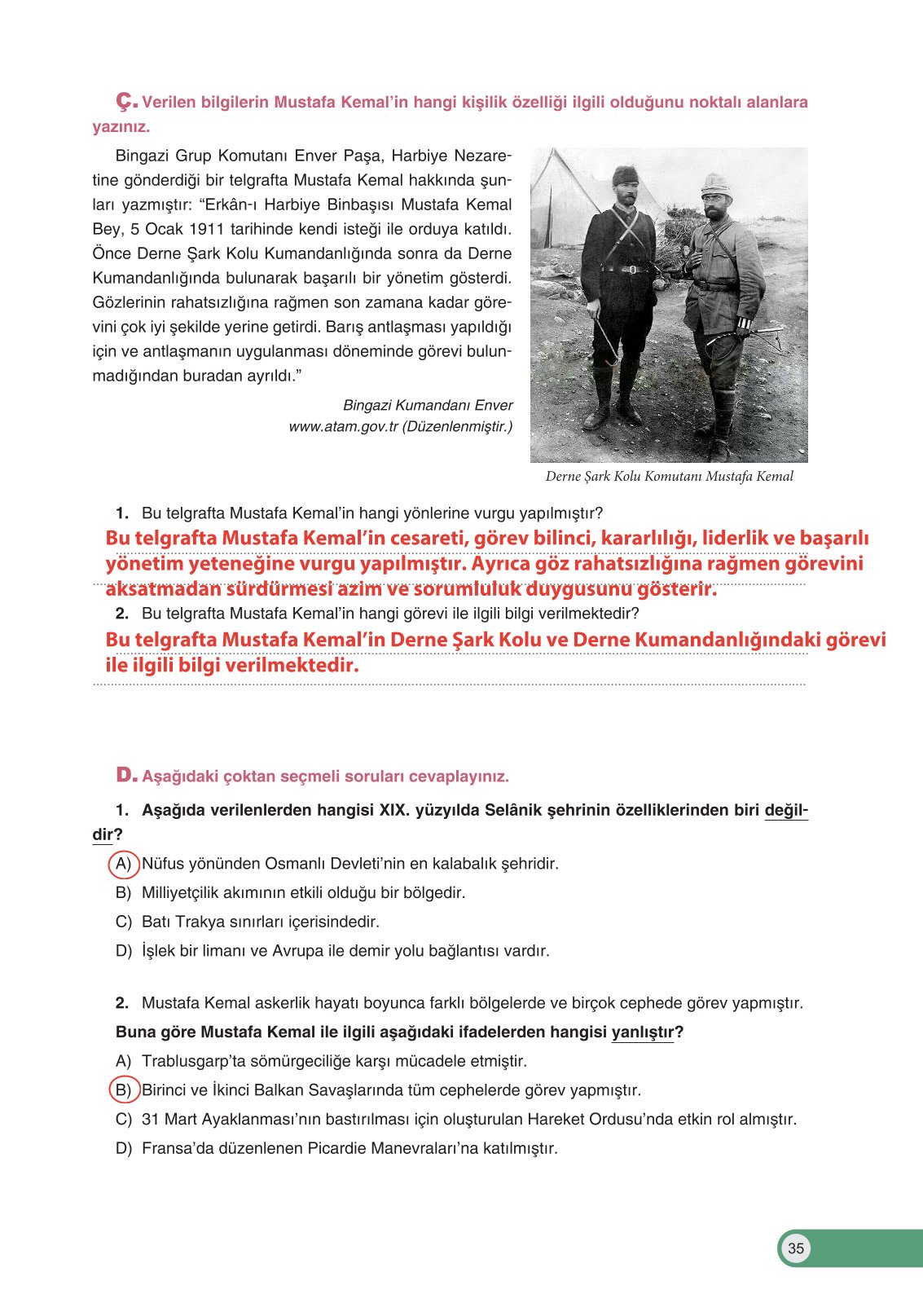 8. Sınıf Ders Destek Yayınları İnkılap Tarihi Ve Atatürkçülük Ders Kitabı Sayfa 35 Cevapları 8. Sınıf Ders Destek Yayınları İnkılap Tarihi Ve Atatürkçülük Ders Kitabı Sayfa 35 Cevapları