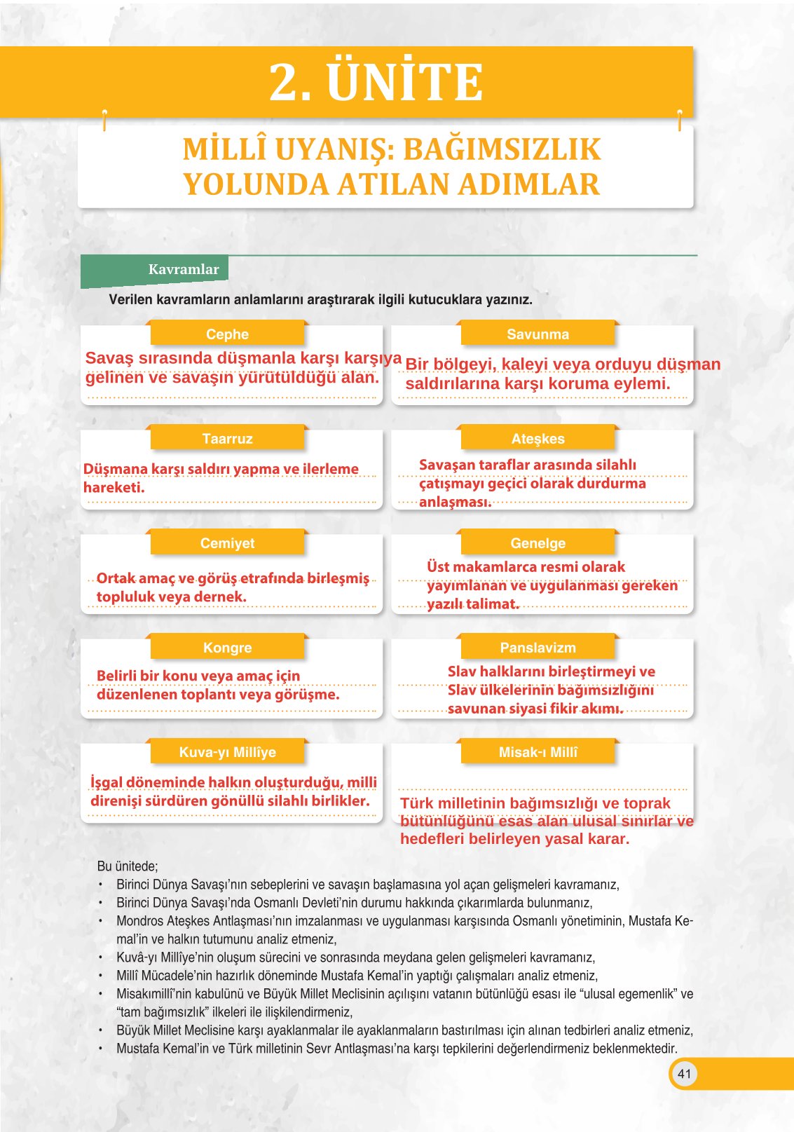 8. Sınıf Ders Destek Yayınları İnkılap Tarihi Ve Atatürkçülük Ders Kitabı Sayfa 41 Cevapları 8. Sınıf Ders Destek Yayınları İnkılap Tarihi Ve Atatürkçülük Ders Kitabı Sayfa 41 Cevapları