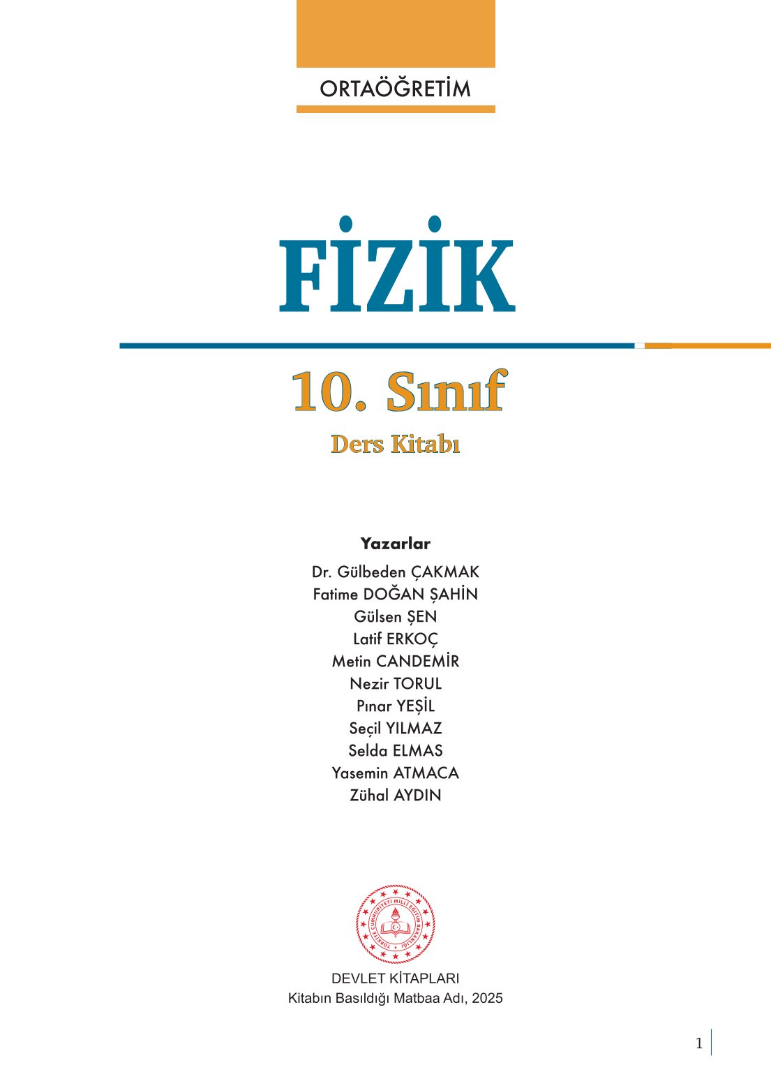 10. Sınıf Meb Yayınları Fizik Ders Kitabı Sayfa 1 Cevapları