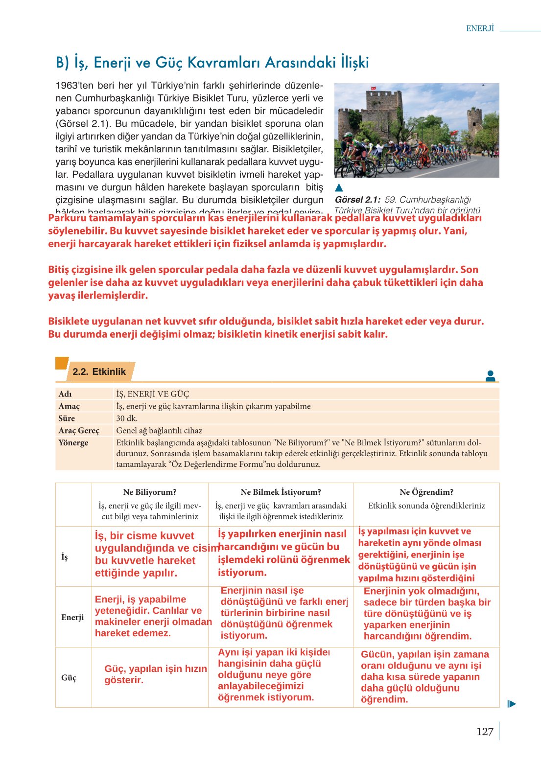 10. Sınıf Meb Yayınları Fizik Ders Kitabı Sayfa 127 Cevapları 10. Sınıf Meb Yayınları Fizik Ders Kitabı Sayfa 127 Cevapları