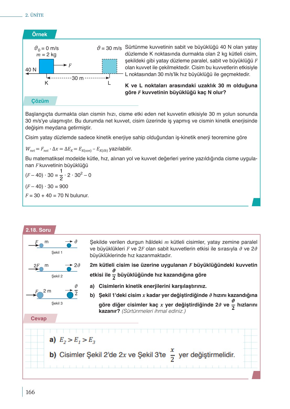 10. Sınıf Meb Yayınları Fizik Ders Kitabı Sayfa 166 Cevapları 10. Sınıf Meb Yayınları Fizik Ders Kitabı Sayfa 166 Cevapları
