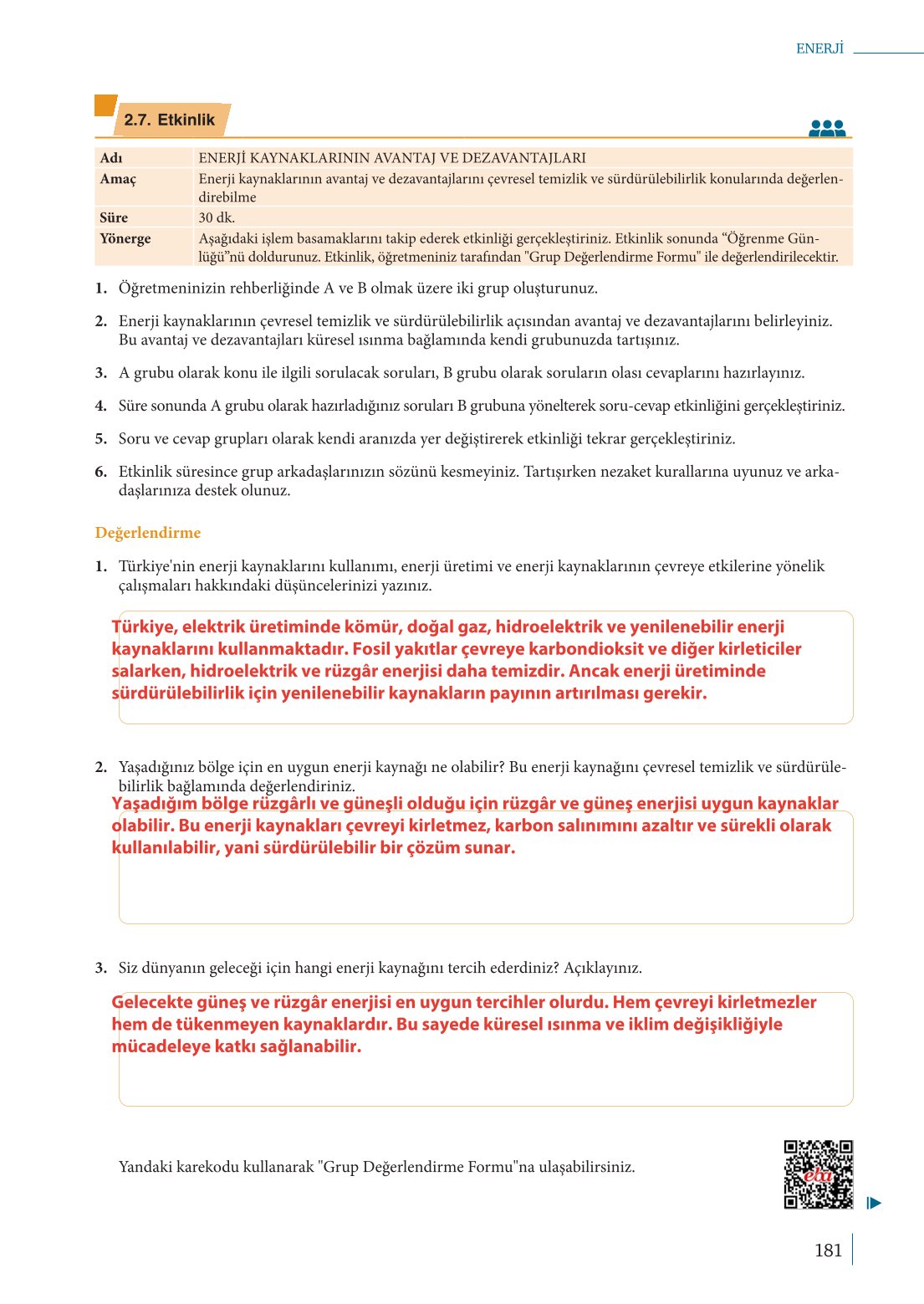 10. Sınıf Meb Yayınları Fizik Ders Kitabı Sayfa 181 Cevapları 10. Sınıf Meb Yayınları Fizik Ders Kitabı Sayfa 181 Cevapları