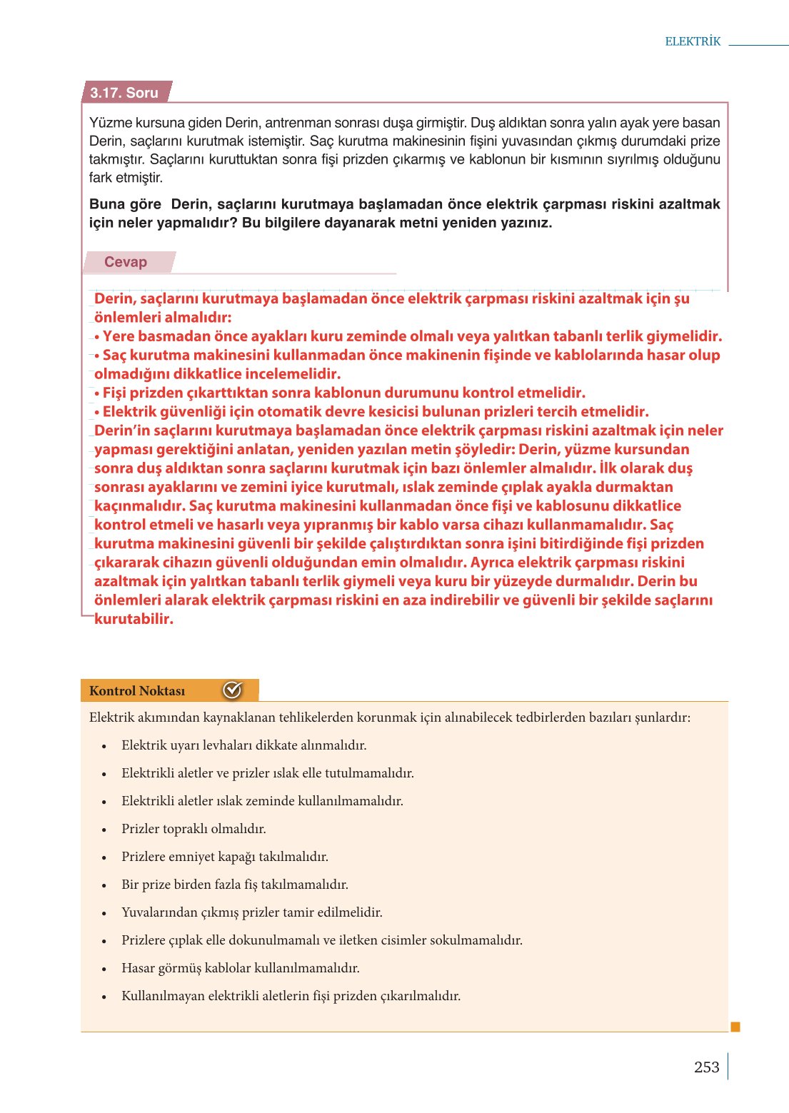 10. Sınıf Meb Yayınları Fizik Ders Kitabı Sayfa 253 Cevapları