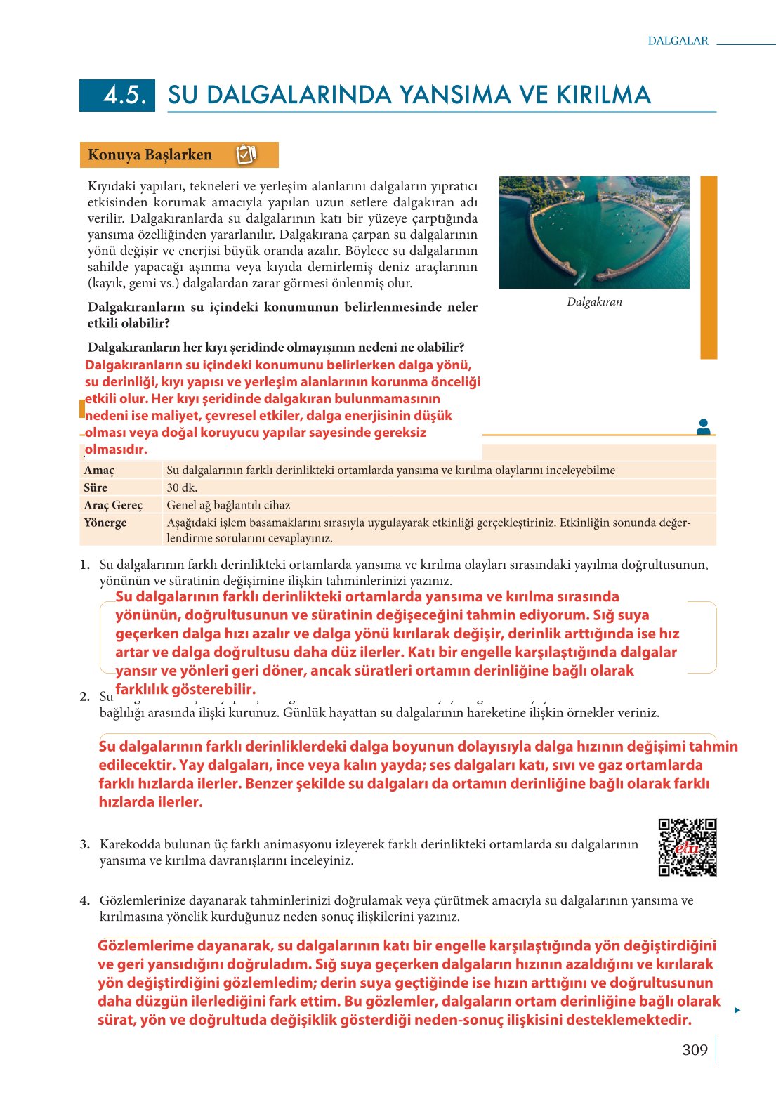 10. Sınıf Meb Yayınları Fizik Ders Kitabı Sayfa 309 Cevapları 10. Sınıf Meb Yayınları Fizik Ders Kitabı Sayfa 309 Cevapları