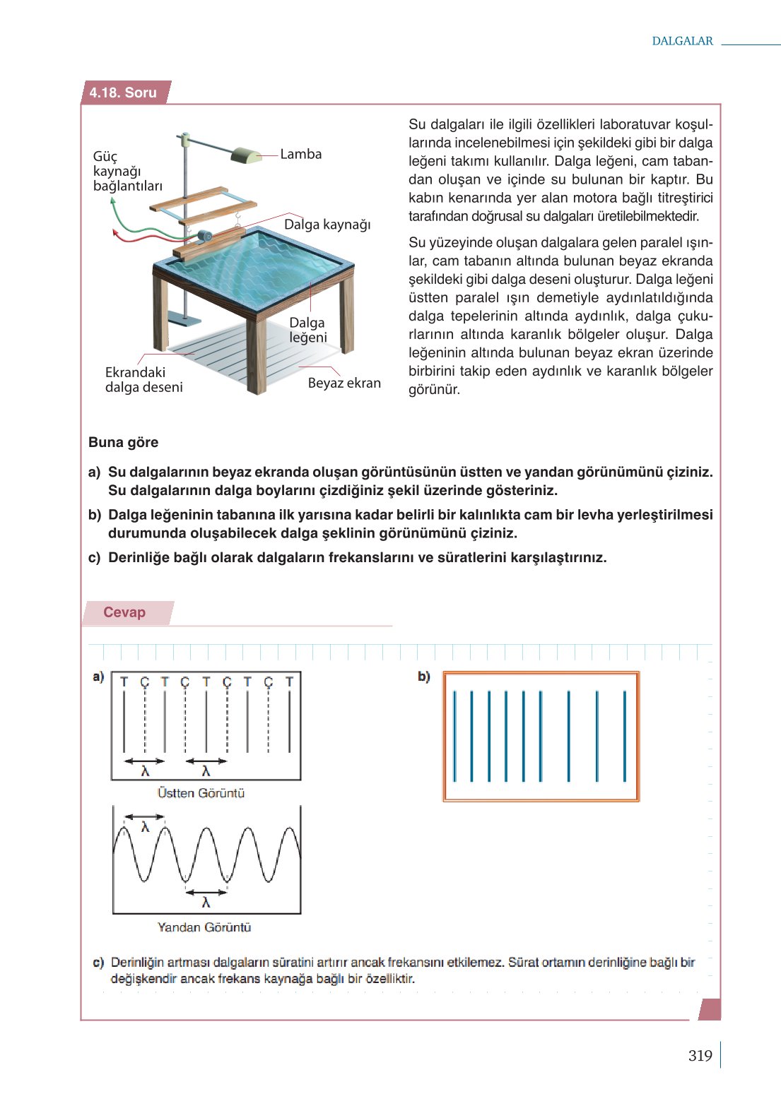 10. Sınıf Meb Yayınları Fizik Ders Kitabı Sayfa 319 Cevapları