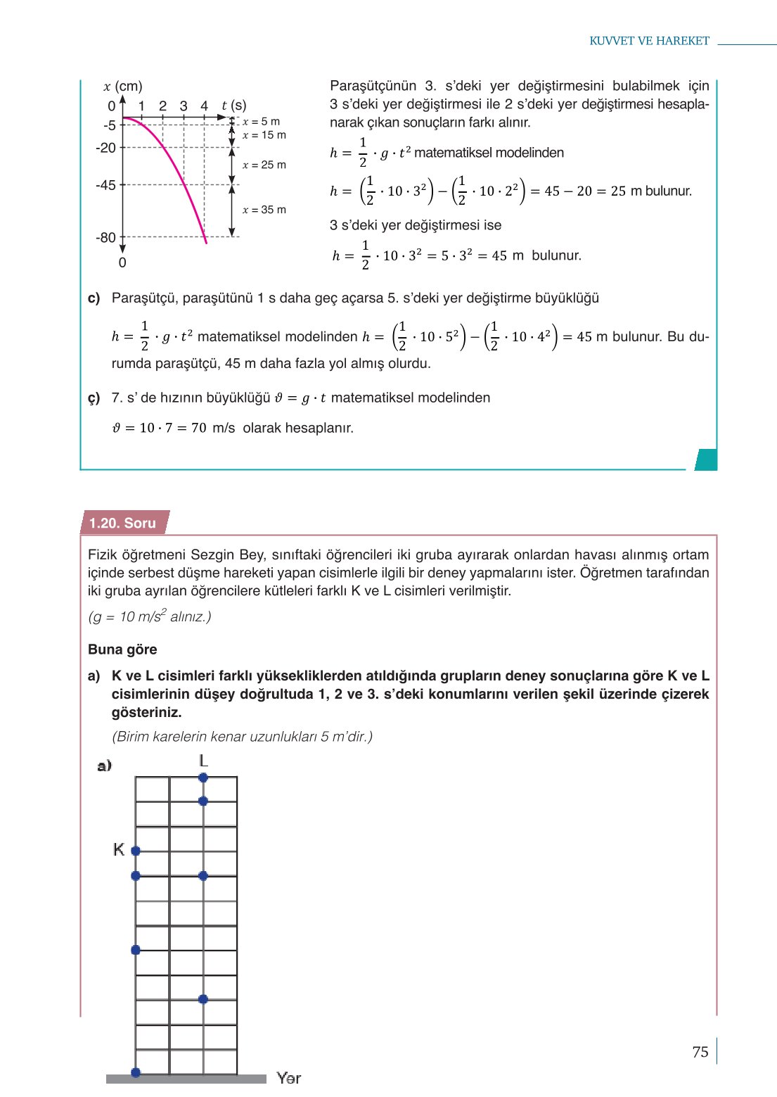 10. Sınıf Meb Yayınları Fizik Ders Kitabı Sayfa 75 Cevapları