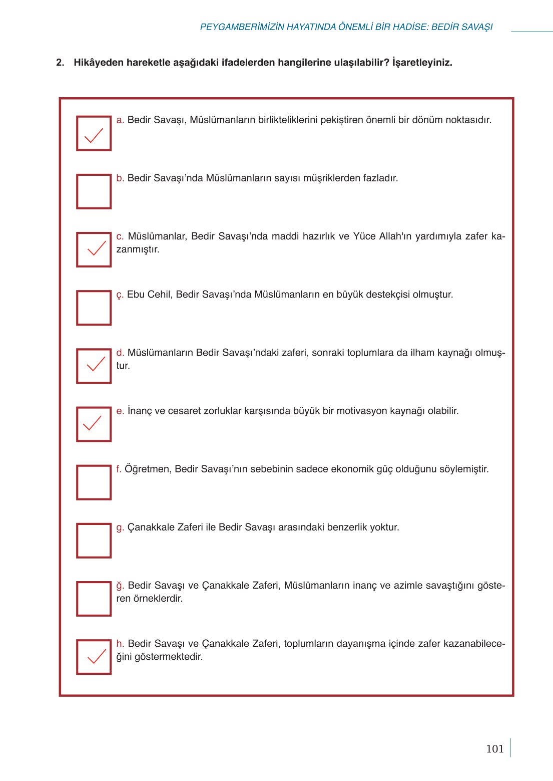 10. Sınıf Meb Yayınları Peygamberimizin Hayatı Ders Kitabı Sayfa 101 Cevapları 10. Sınıf Meb Yayınları Peygamberimizin Hayatı Ders Kitabı Sayfa 101 Cevapları