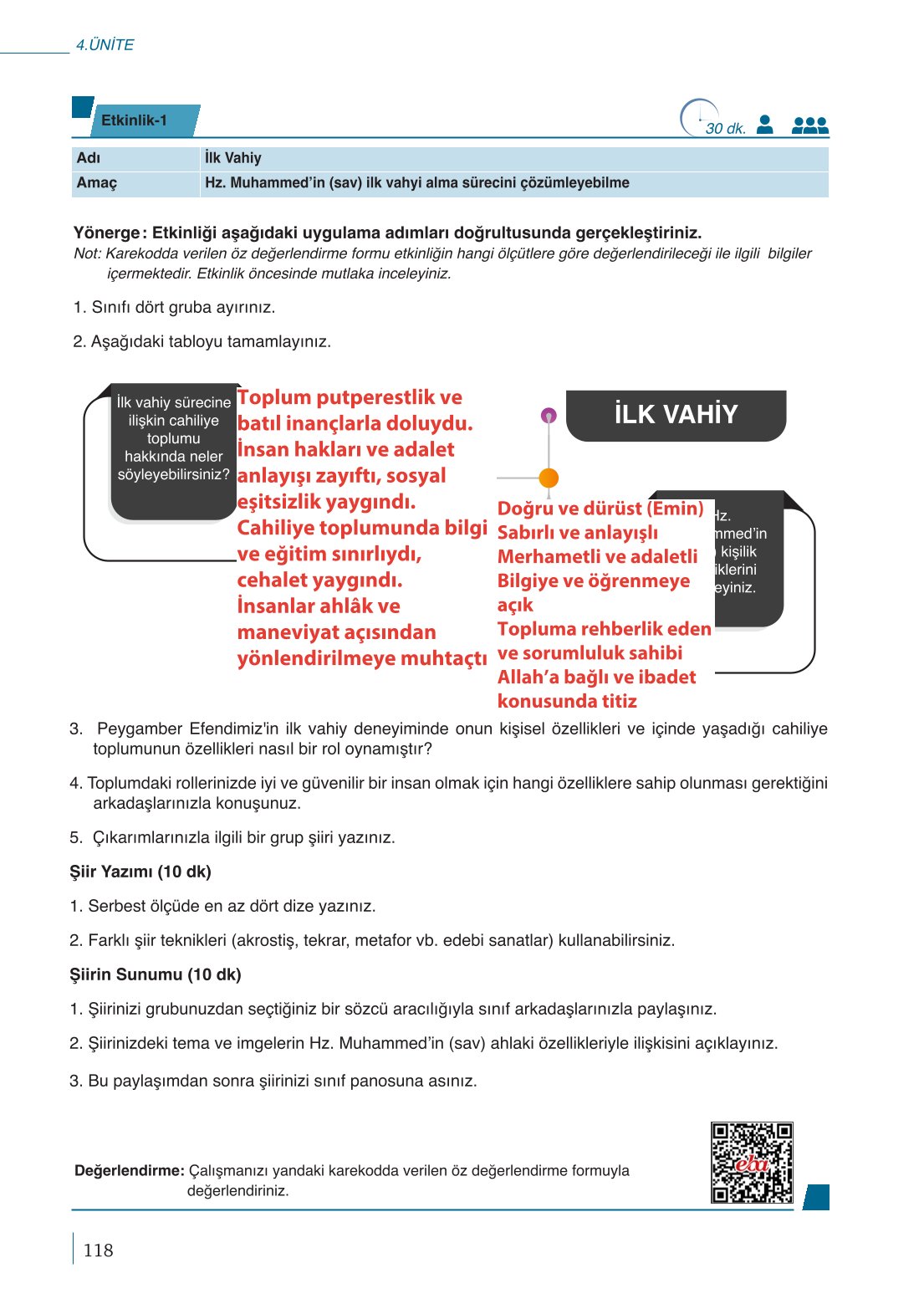 10. Sınıf Meb Yayınları Peygamberimizin Hayatı Ders Kitabı Sayfa 118 Cevapları 10. Sınıf Meb Yayınları Peygamberimizin Hayatı Ders Kitabı Sayfa 118 Cevapları