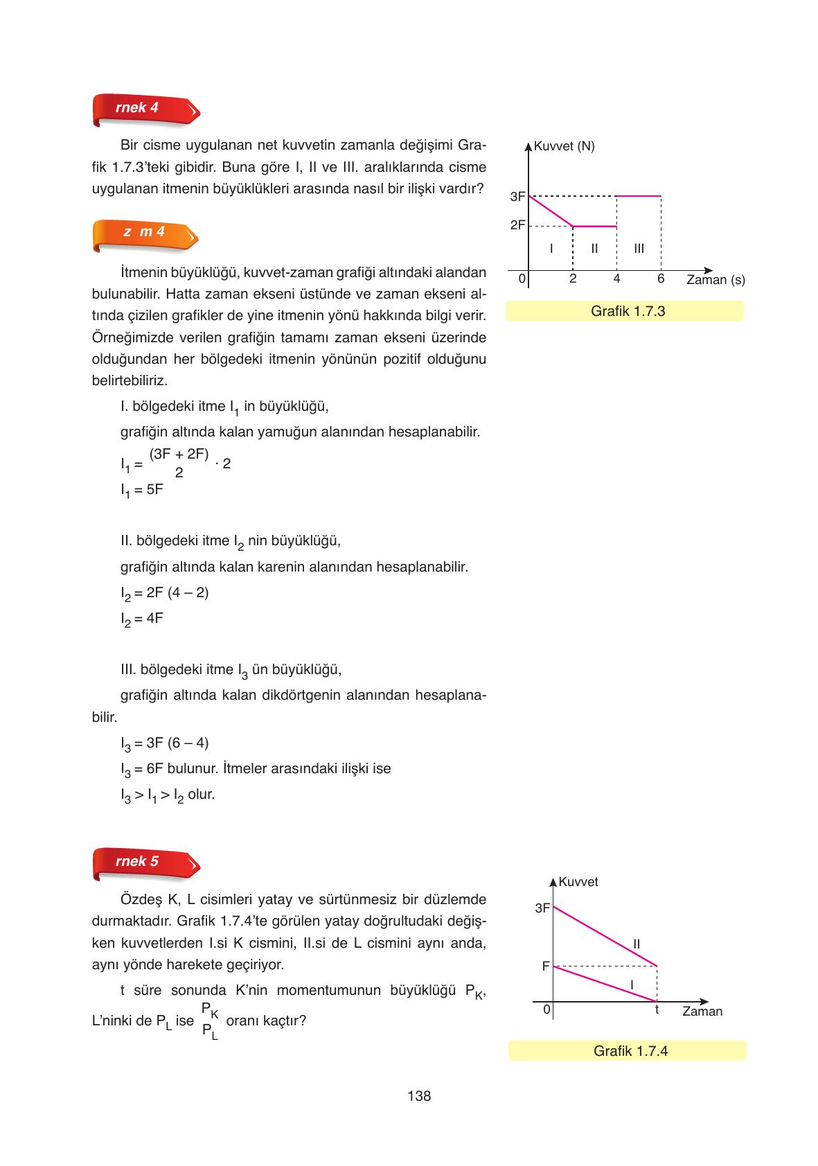 11. Sınıf Ata Yayıncılık Fizik Ders Kitabı Sayfa 138 Cevapları