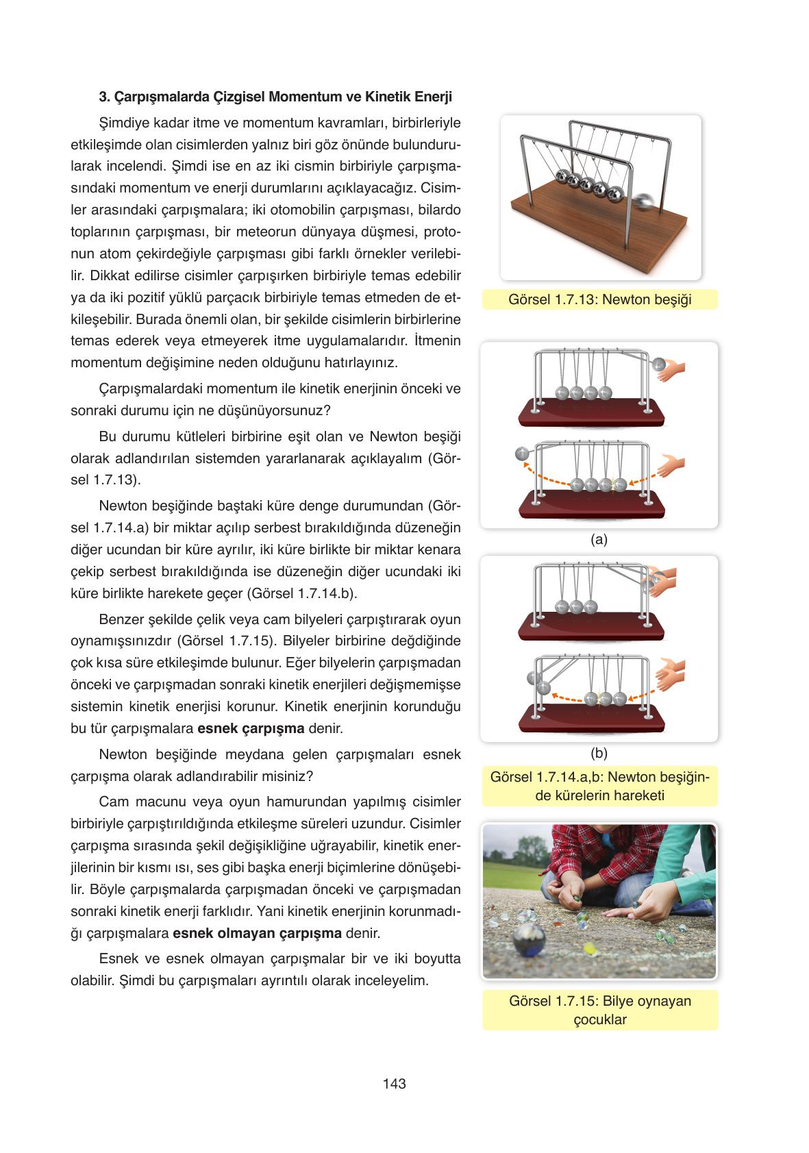 11. Sınıf Ata Yayıncılık Fizik Ders Kitabı Sayfa 143 Cevapları