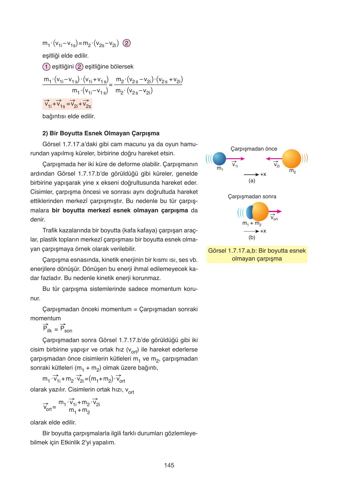 11. Sınıf Ata Yayıncılık Fizik Ders Kitabı Sayfa 145 Cevapları 11. Sınıf Ata Yayıncılık Fizik Ders Kitabı Sayfa 145 Cevapları