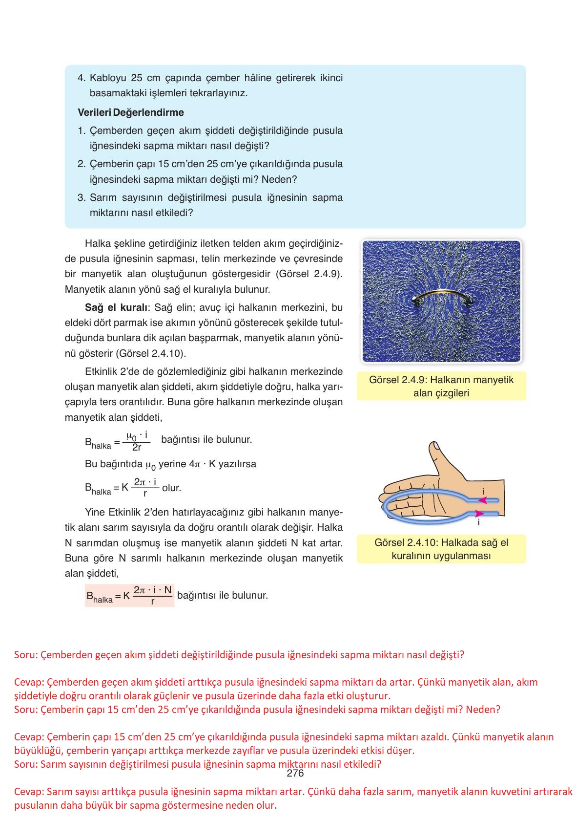 11. Sınıf Ata Yayıncılık Fizik Ders Kitabı Sayfa 276 Cevapları