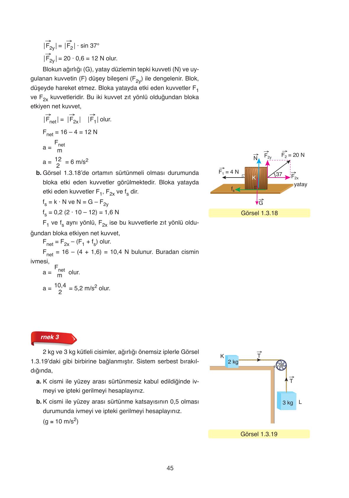 11. Sınıf Ata Yayıncılık Fizik Ders Kitabı Sayfa 45 Cevapları 11. Sınıf Ata Yayıncılık Fizik Ders Kitabı Sayfa 45 Cevapları