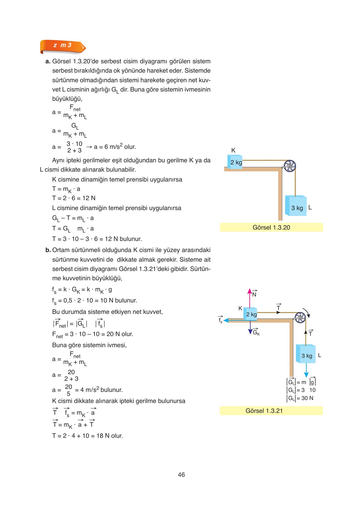 11. Sınıf Ata Yayıncılık Fizik Ders Kitabı Sayfa 46 Cevapları 11. Sınıf Ata Yayıncılık Fizik Ders Kitabı Sayfa 46 Cevapları