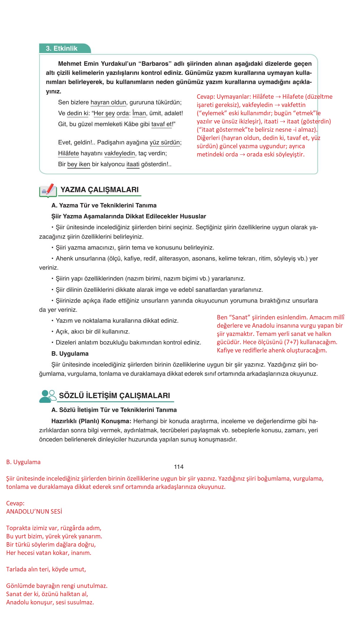 11. Sınıf Ata Yayıncılık Türk Dili Ve Edebiyatı Ders Kitabı Sayfa 114 Cevapları 11. Sınıf Ata Yayıncılık Türk Dili Ve Edebiyatı Ders Kitabı Sayfa 114 Cevapları